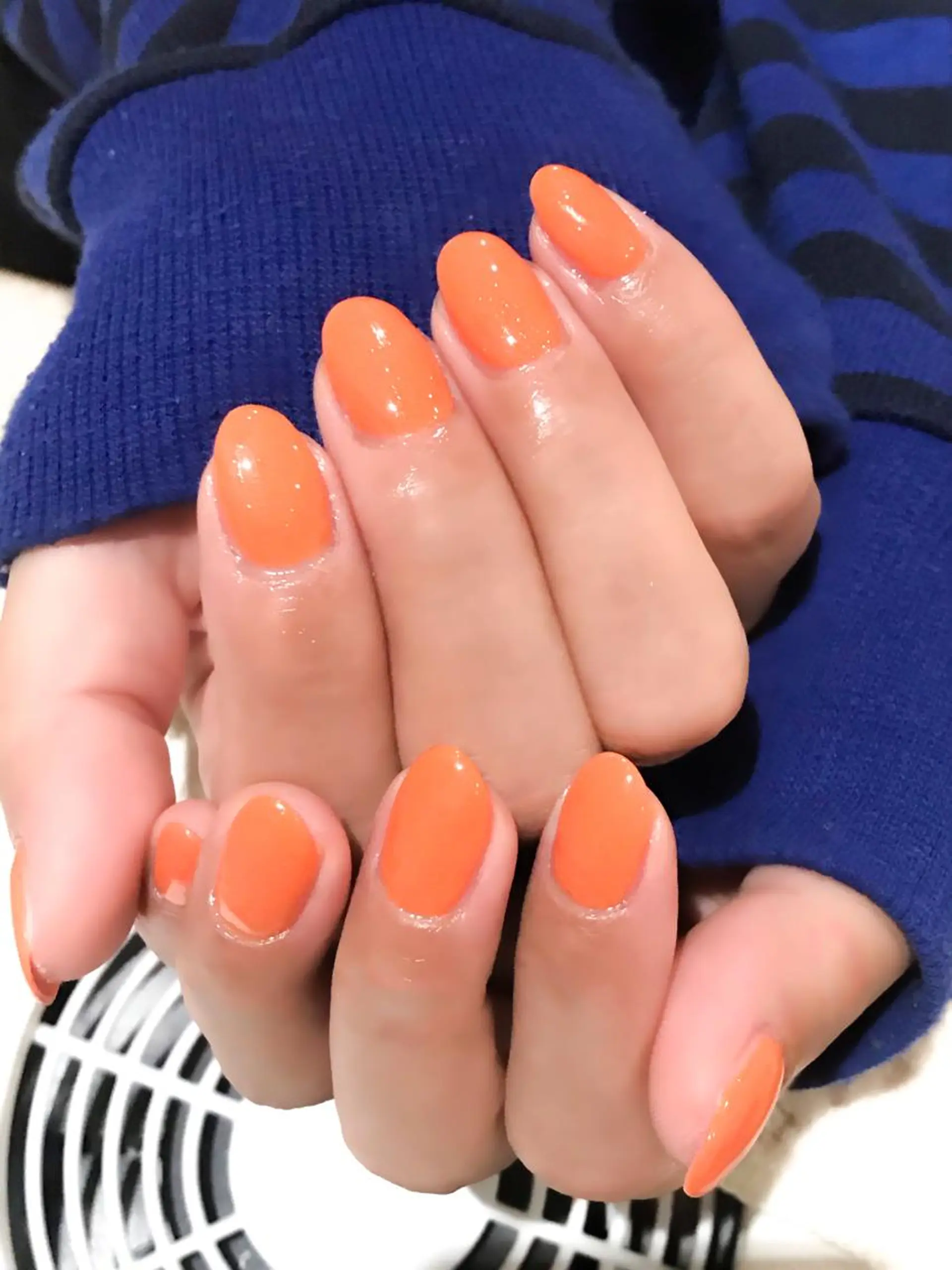 ネイル ワンカラーネイル オレンジ Nyanco Nailのネイルデザイン