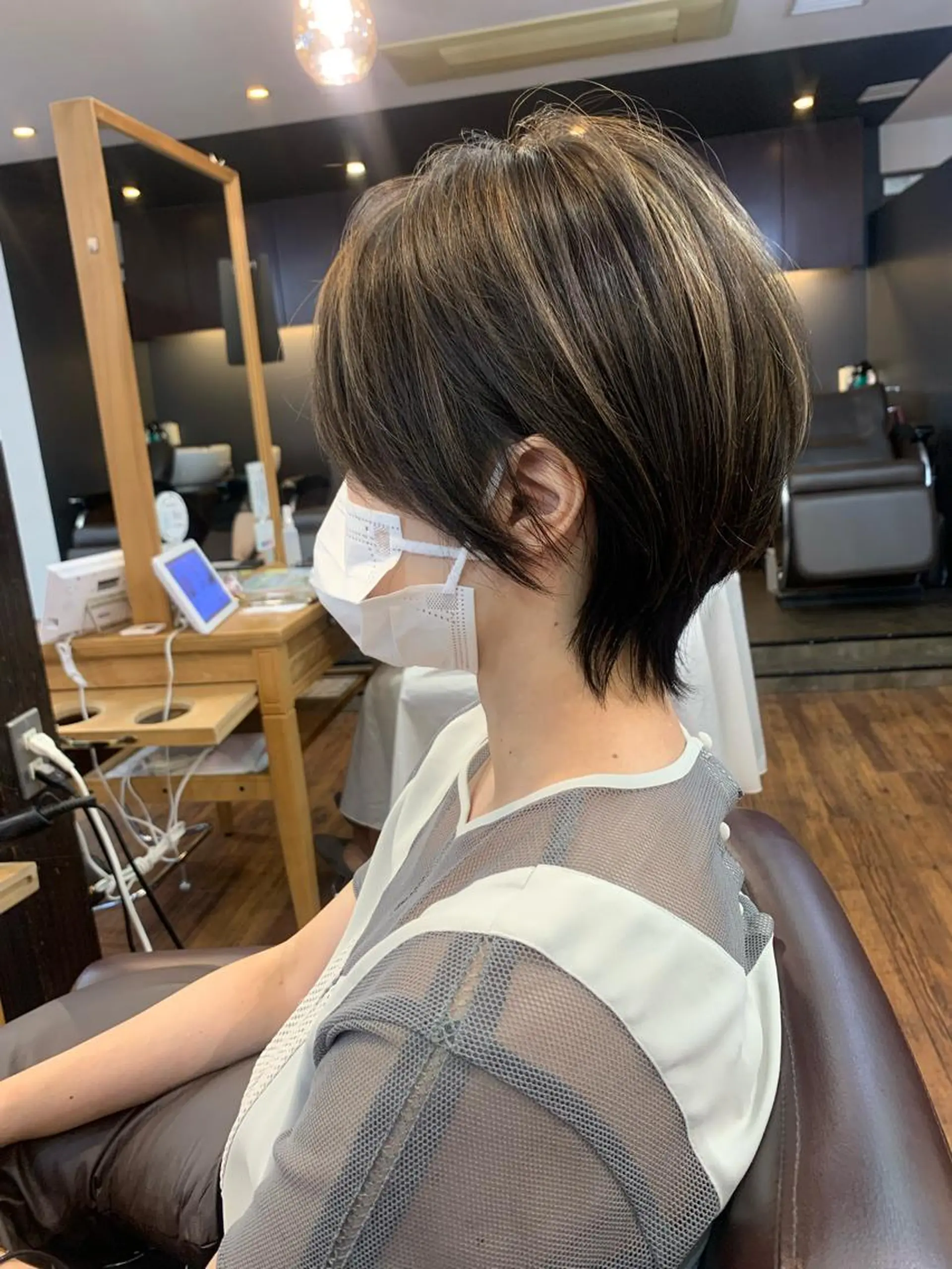 ショート カラー 縮毛矯正/ショート/ レイヤー/畑中正敏のヘアスタイル