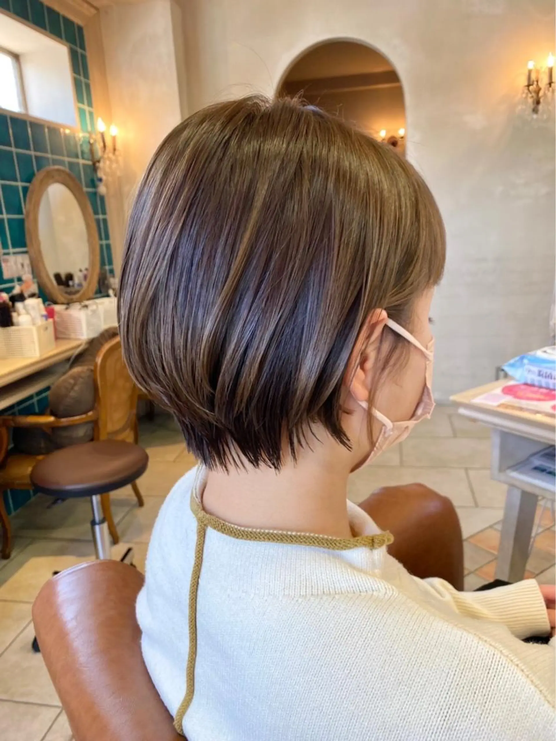 ショート ショートボブ ボブ ショートヘア amie by afloat(エイミーバイアフロート)所属・井上 日菜乃のヘアスタイル