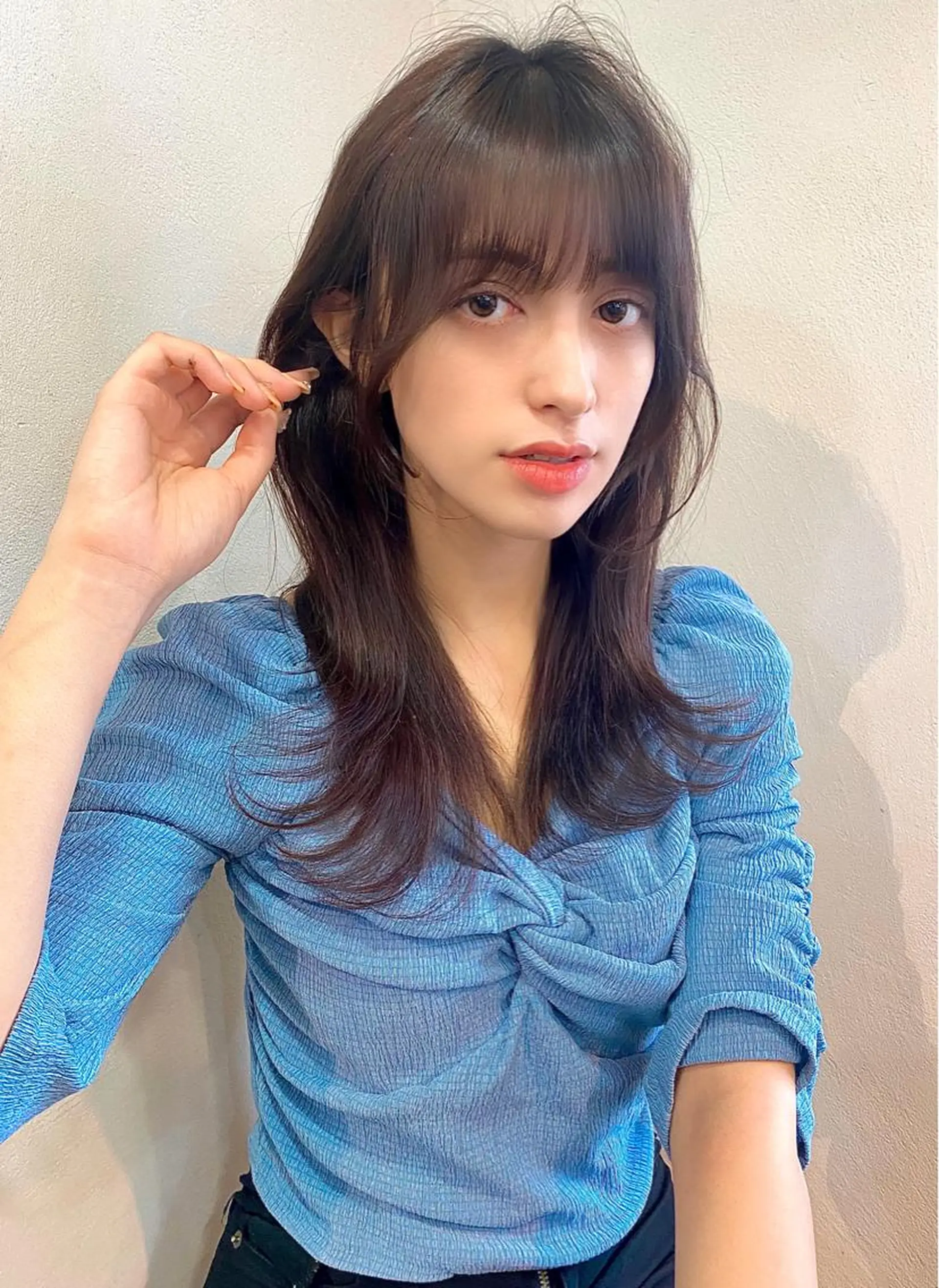 セミロング ボブ くびれヘア エギョモリ タンバルモリ 韓国風ヘア カット ヘアカラー トリートメント 大人可愛いヘア 大田のヘアスタイル