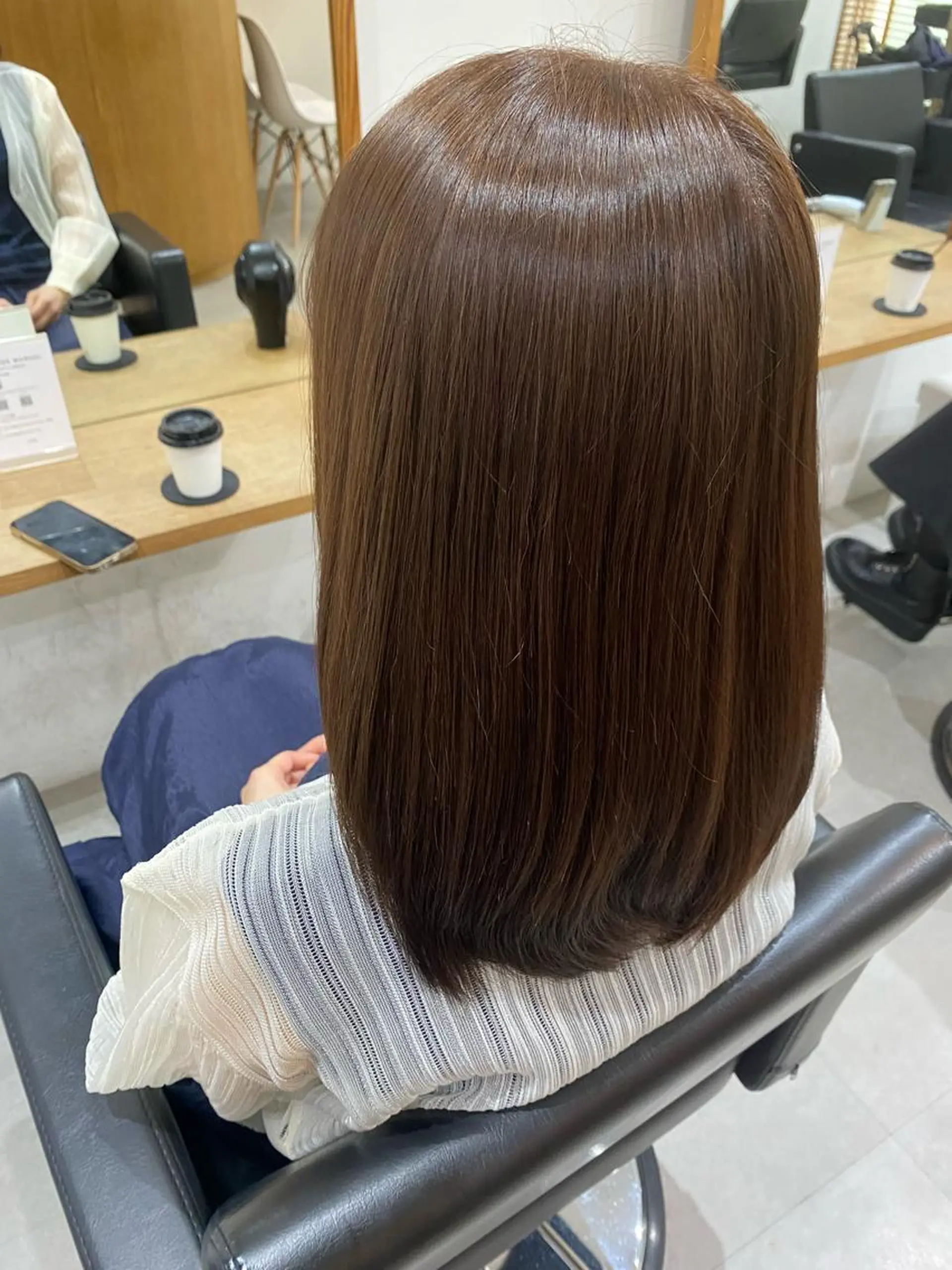 ミディアム カラー 銀座⚜️【脱白髪染め 美髪矯正】トグチのヘアスタイル