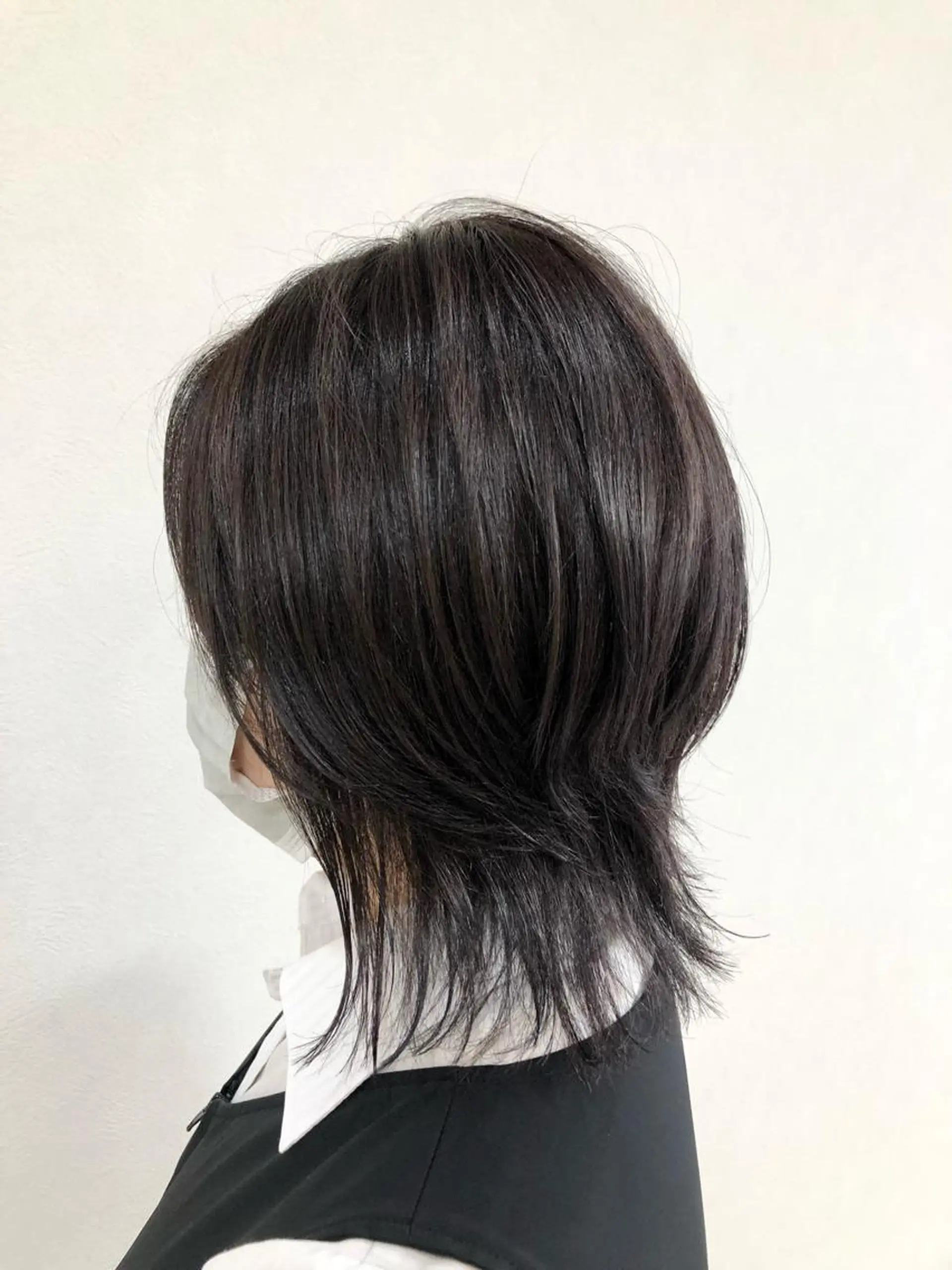 ミディアム レイヤーカット ウルフカット ウルフレイヤー ショート/白髪ぼかし 君和田若菜のヘアスタイル