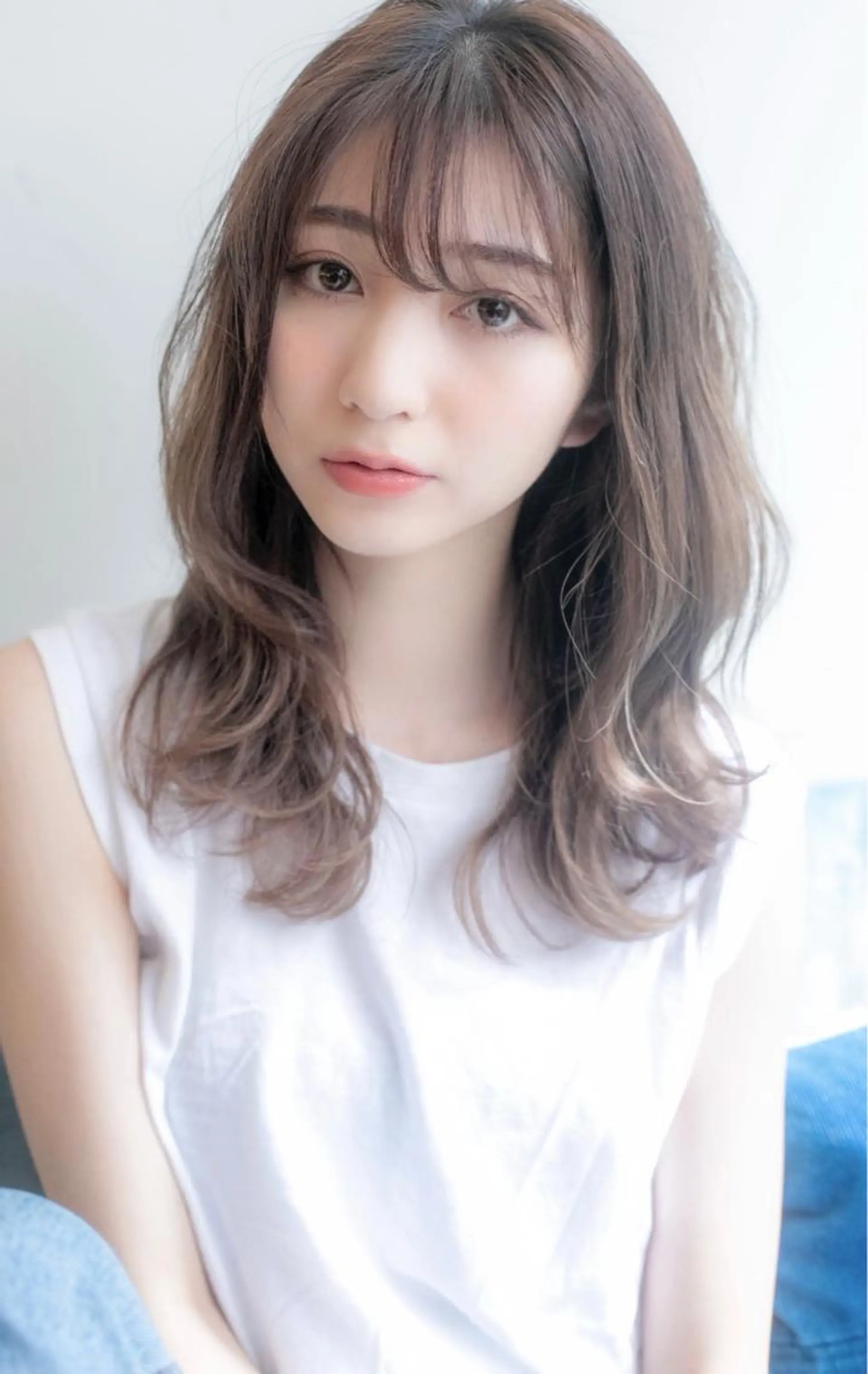 セミロング カラー パーマ ヘアアレンジ アッシュ バレイヤージュ ブリーチ ケアブリーチ 透明感カラー カット ヘアカラー トリートメント 竹内ケンゴ🇰🇷 EIGHT藤沢のヘアスタイル
