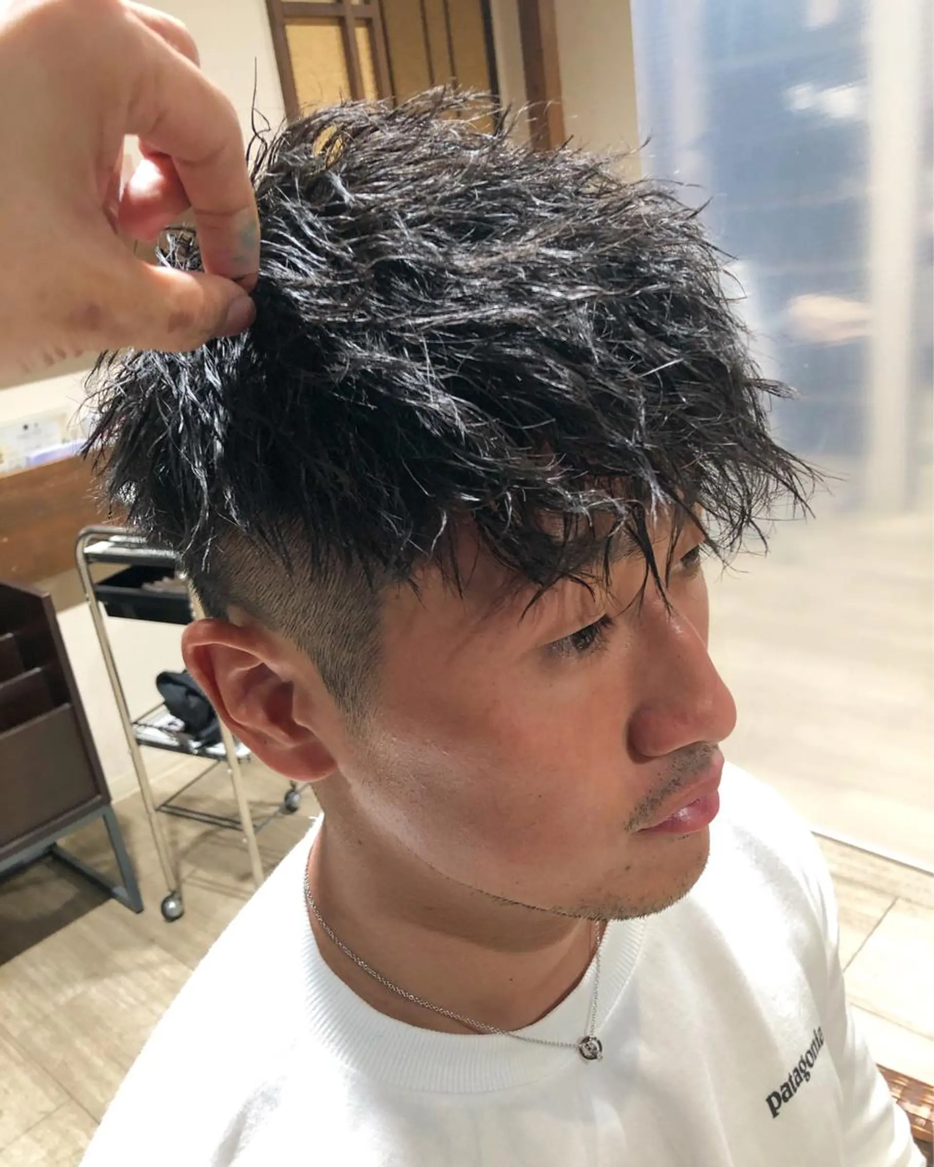 ショート パーマ メンズ パーマ/ハイトーン スパイキー/神田正紀のヘアスタイル