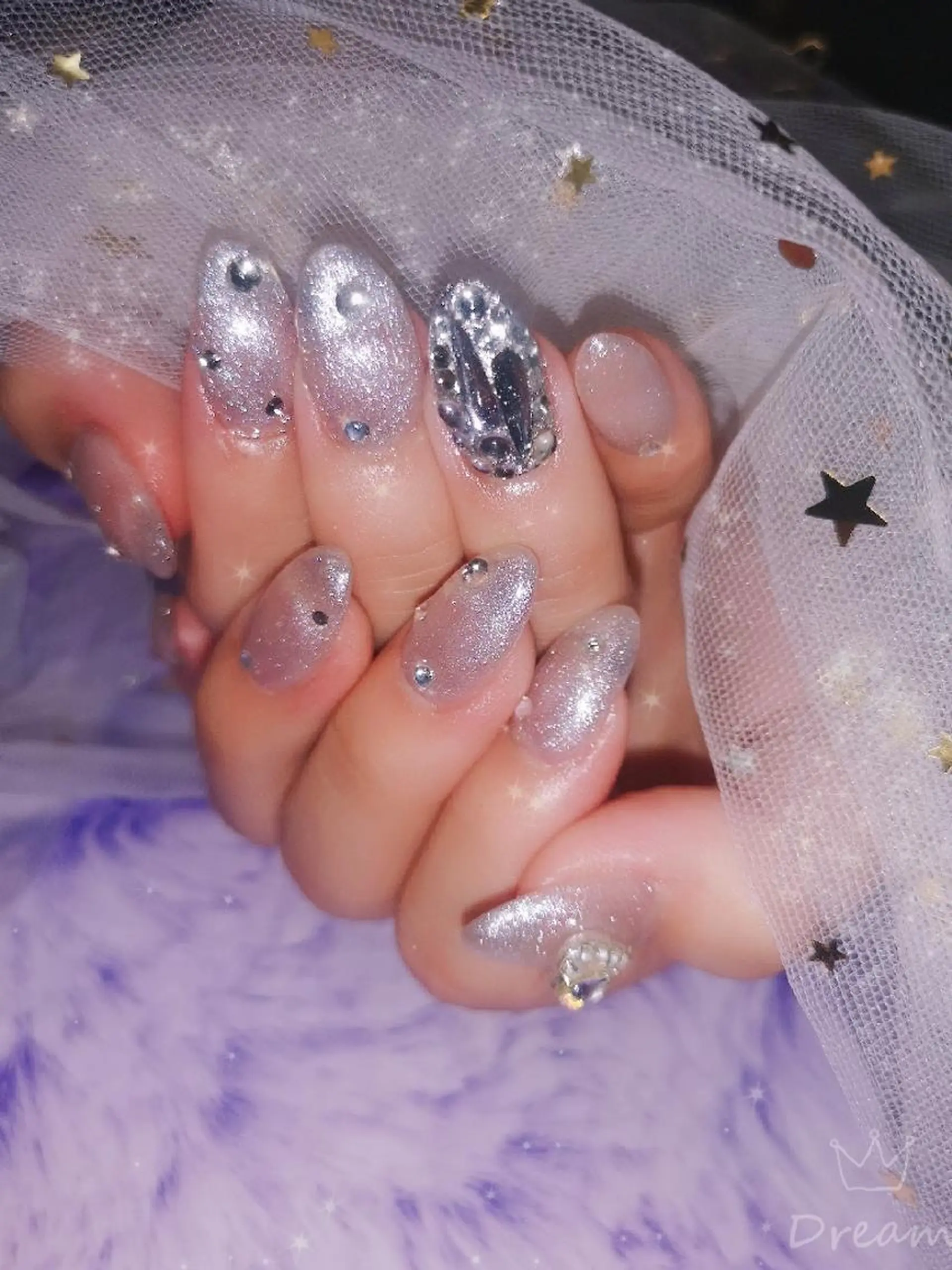 ネイル ネイリストゆか💅 長さだし、深爪矯正のネイルデザイン