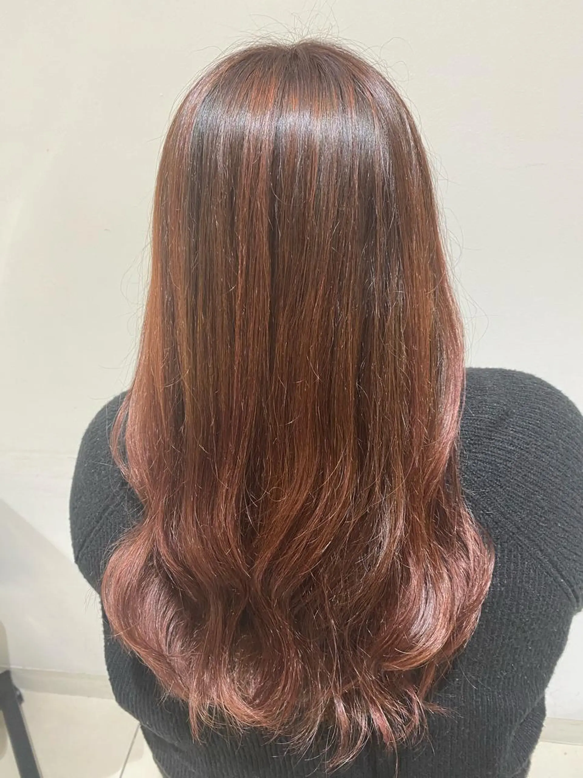 ロング カラー ハイライトカラー ピンクカラー ハイライト BLENDby happiness所属・KAORU/絹髪 /髪質改善/奈良のヘアスタイル