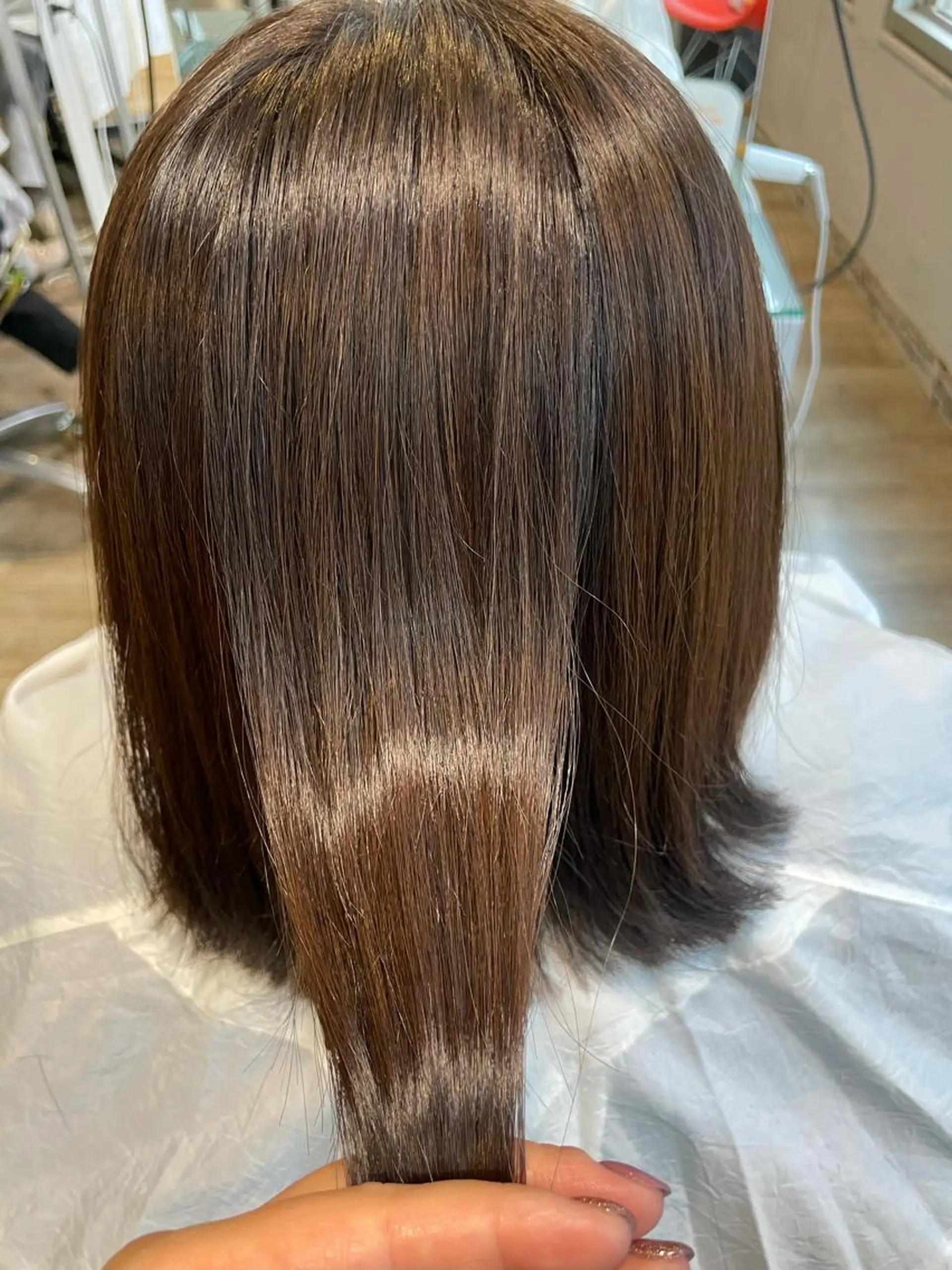 ミディアム カラー 中村 玲のヘアスタイル