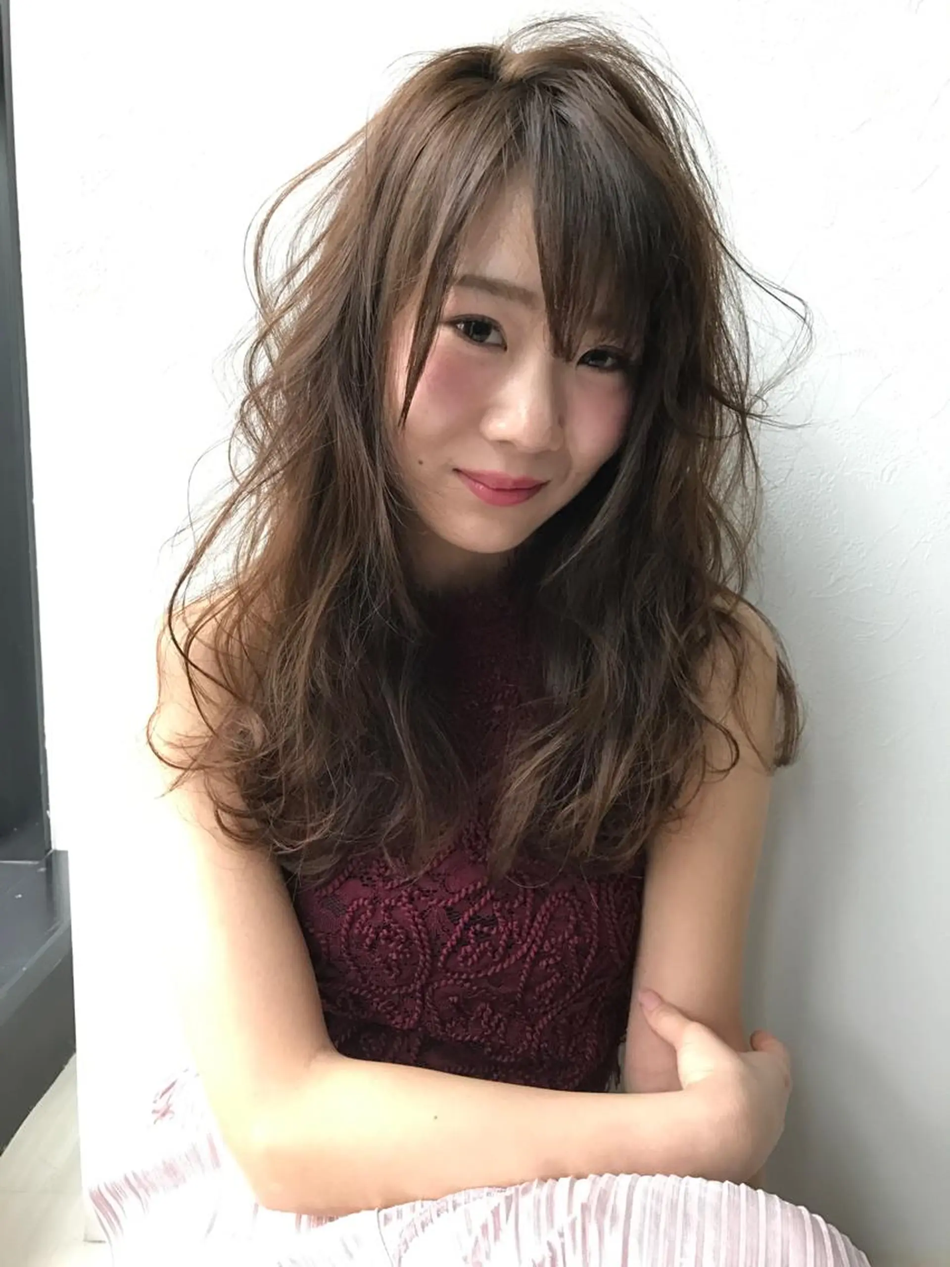 ロング カラー パーマ ヘアカラー 京都大人女性ショート 徒歩1分/秋山のヘアスタイル