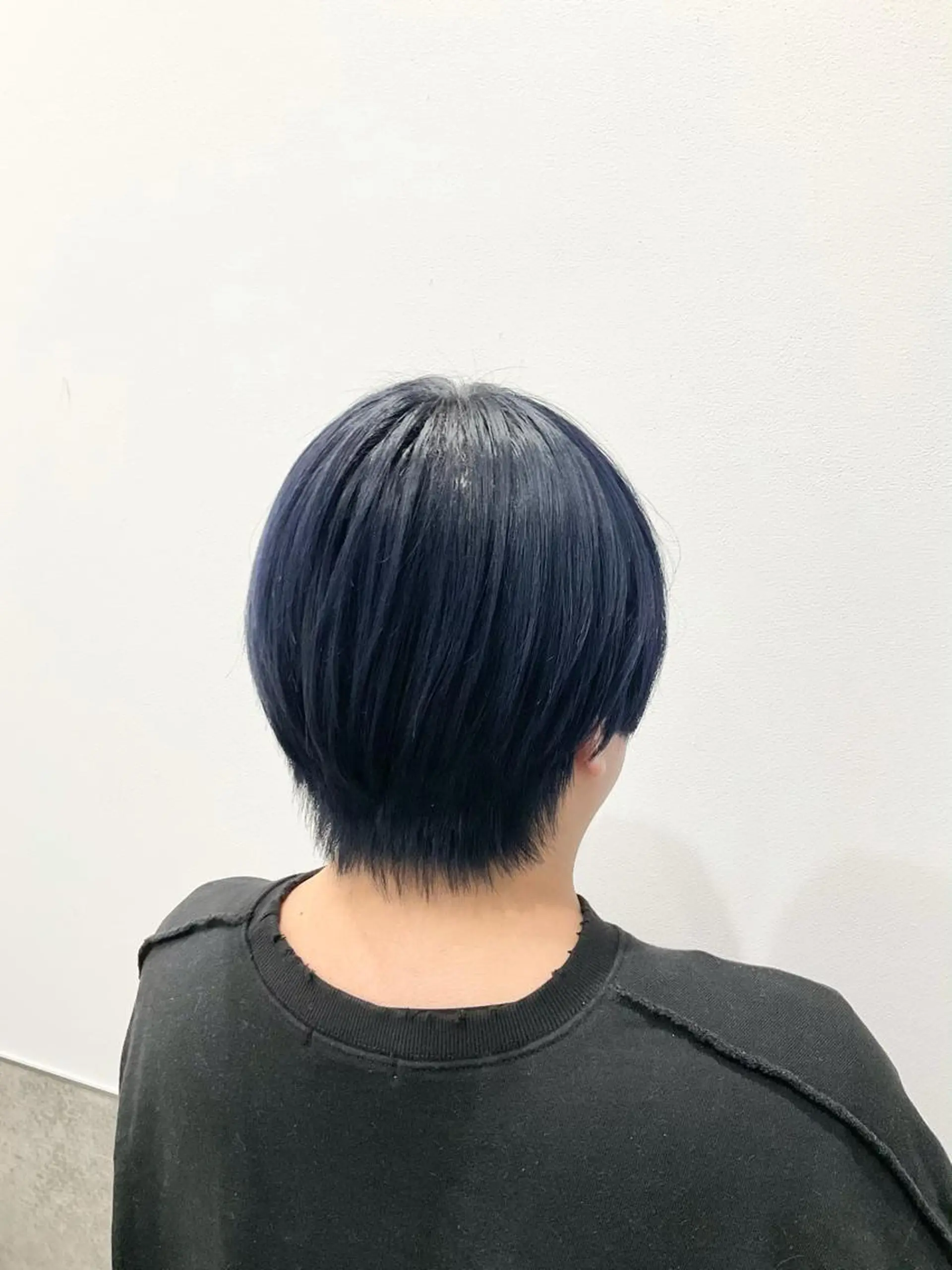 ショート カラー ネイビーカラー ヘアカラー トリートメント ヘアセット go today shaire salon 本店所属・yoshi ☆のヘアスタイル