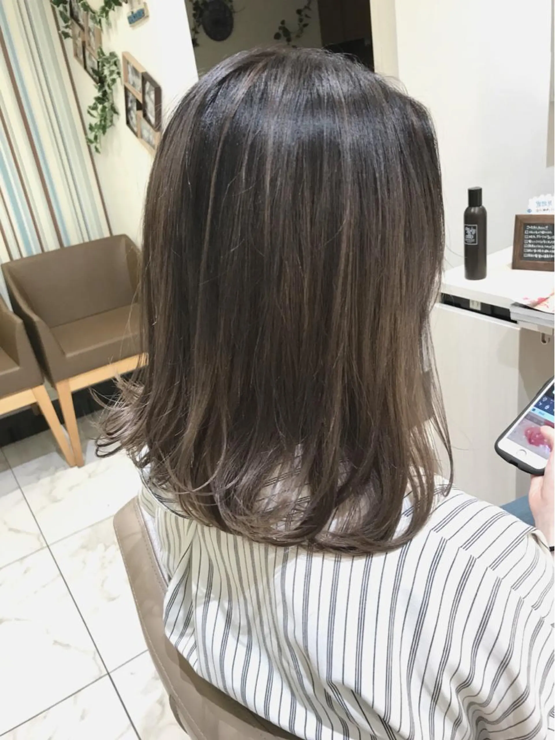 ミディアム カラー グラデーションカラー グレージュ ハイライトカラー ハイライト 山崎俊輔/髪質改善 /バレイヤージュのヘアスタイル