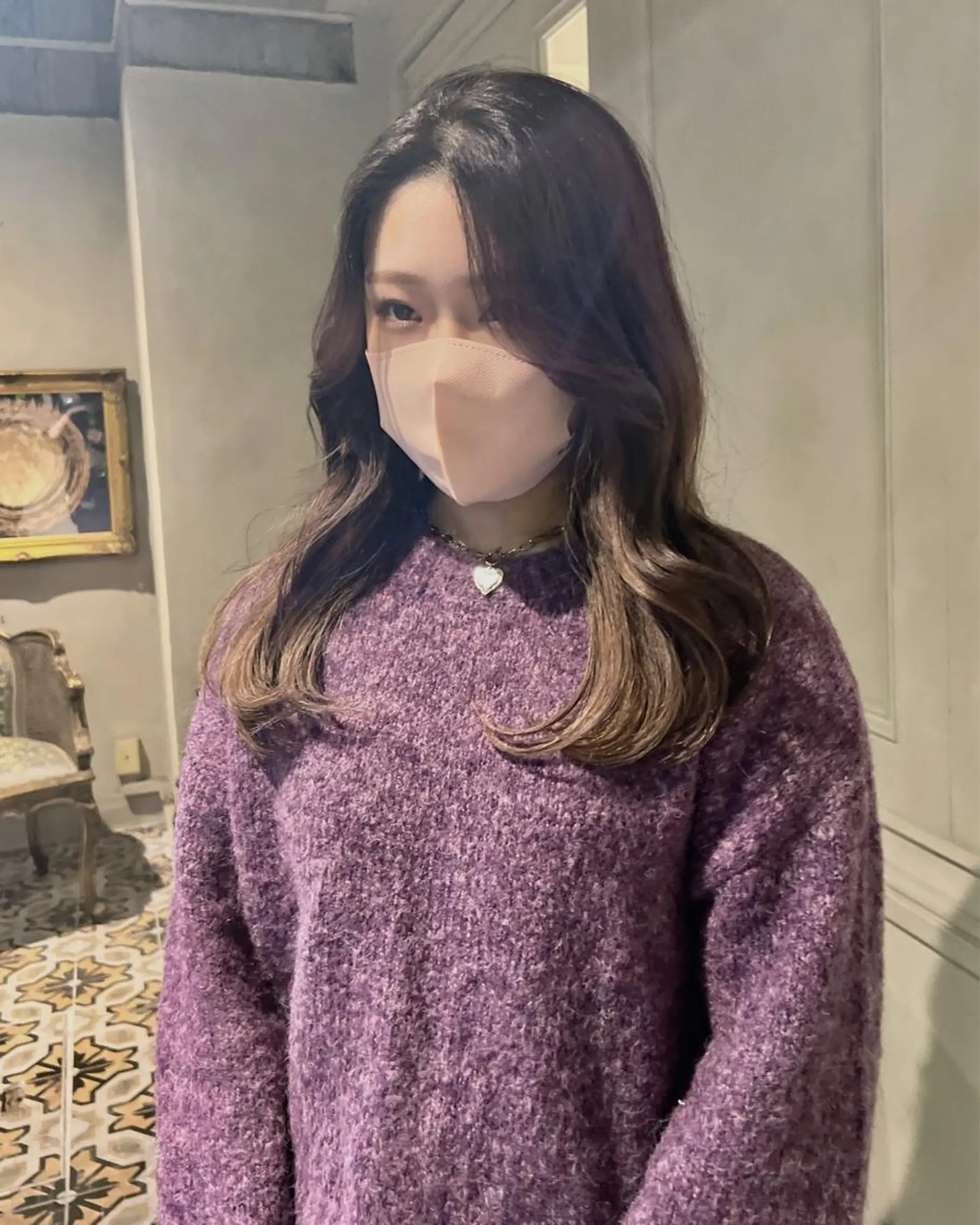 ミディアム ヘアカラー 梅原 大和のヘアスタイル