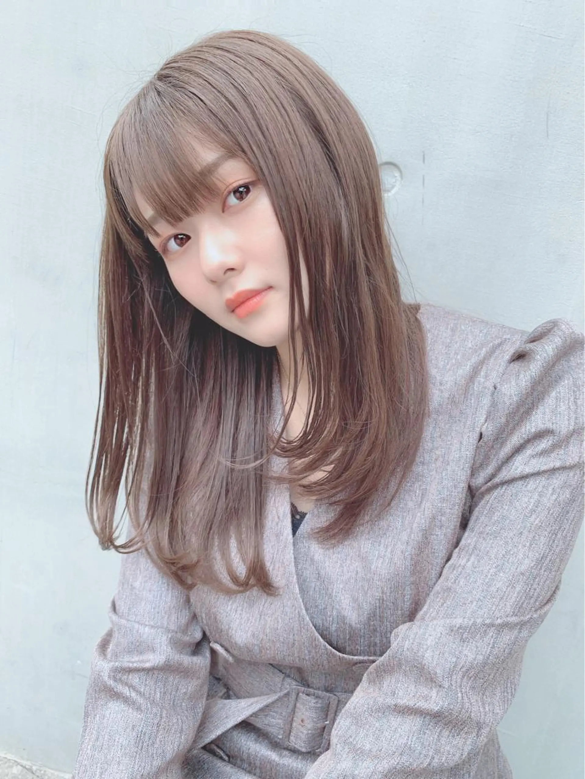 セミロング カラー パーマ ヘアアレンジ 【公式】amble luxe池袋東口🩷のヘアスタイル