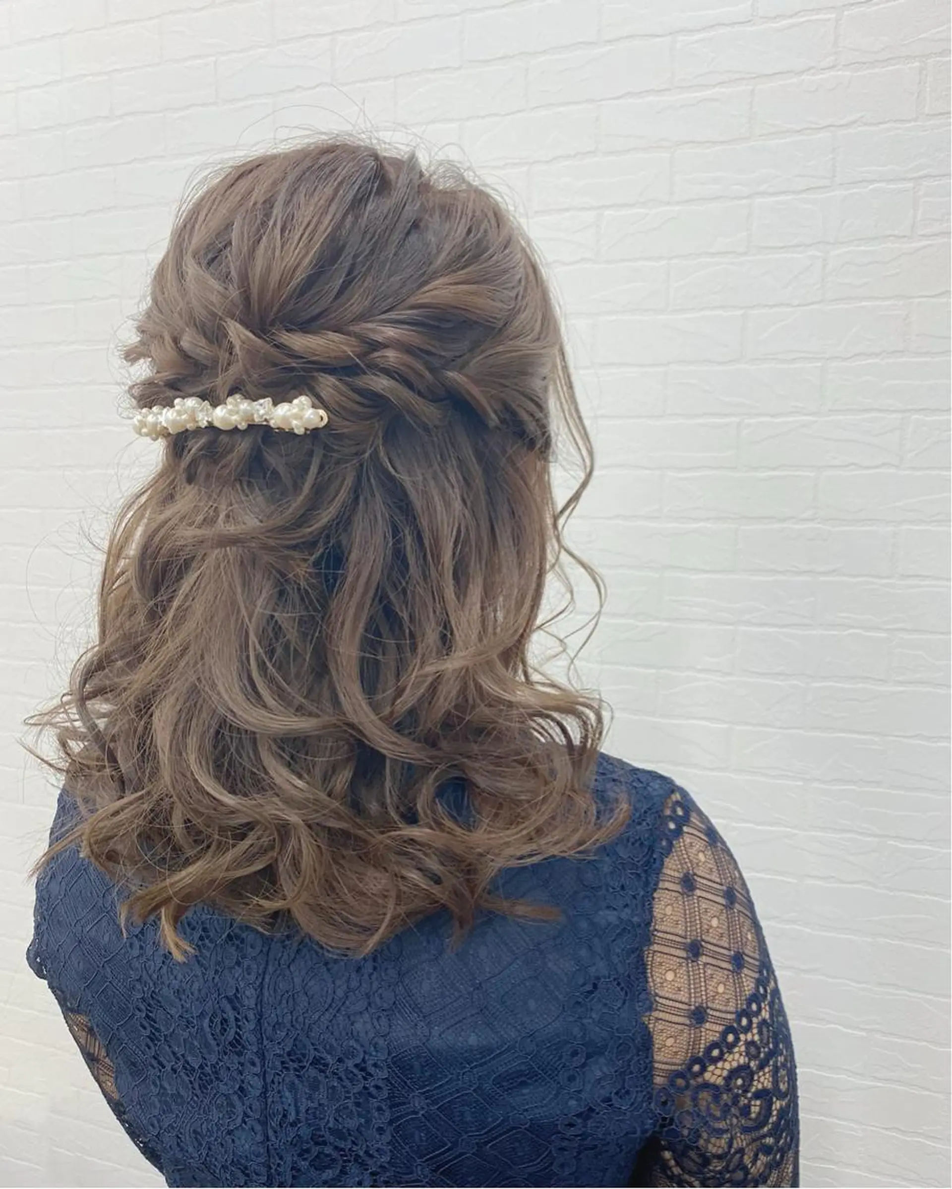 ミディアム ヘアアレンジ ハーフアップ ヘアセット GRANLUSSO 〜グランルッソ駅前店所属・木口 嘉美のヘアスタイル