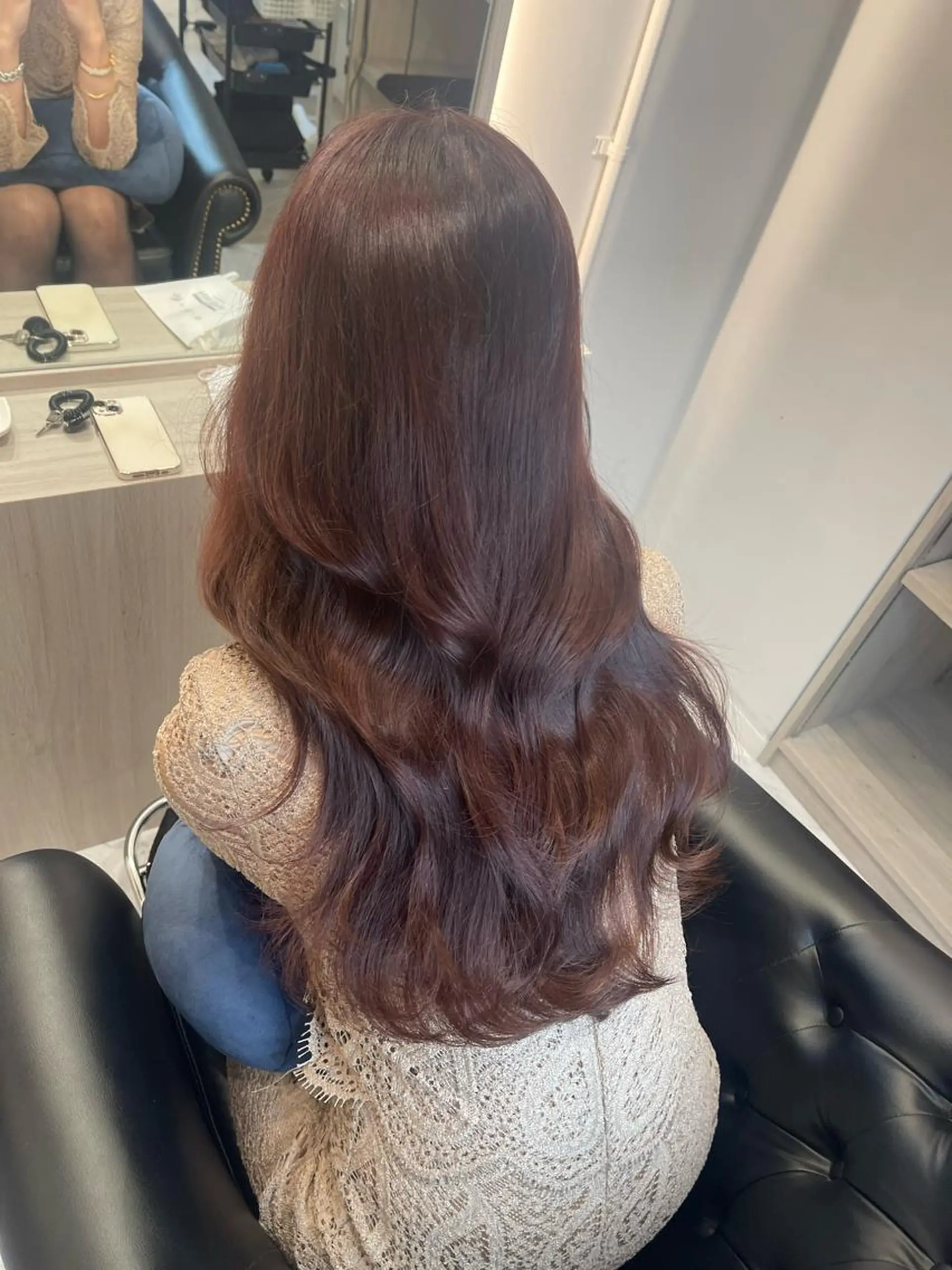 ロング カラー ヘアカラー トリートメント &chaLme   心斎橋所属・emi/髪質改善/ 韓国風/艶カラーのヘアスタイル