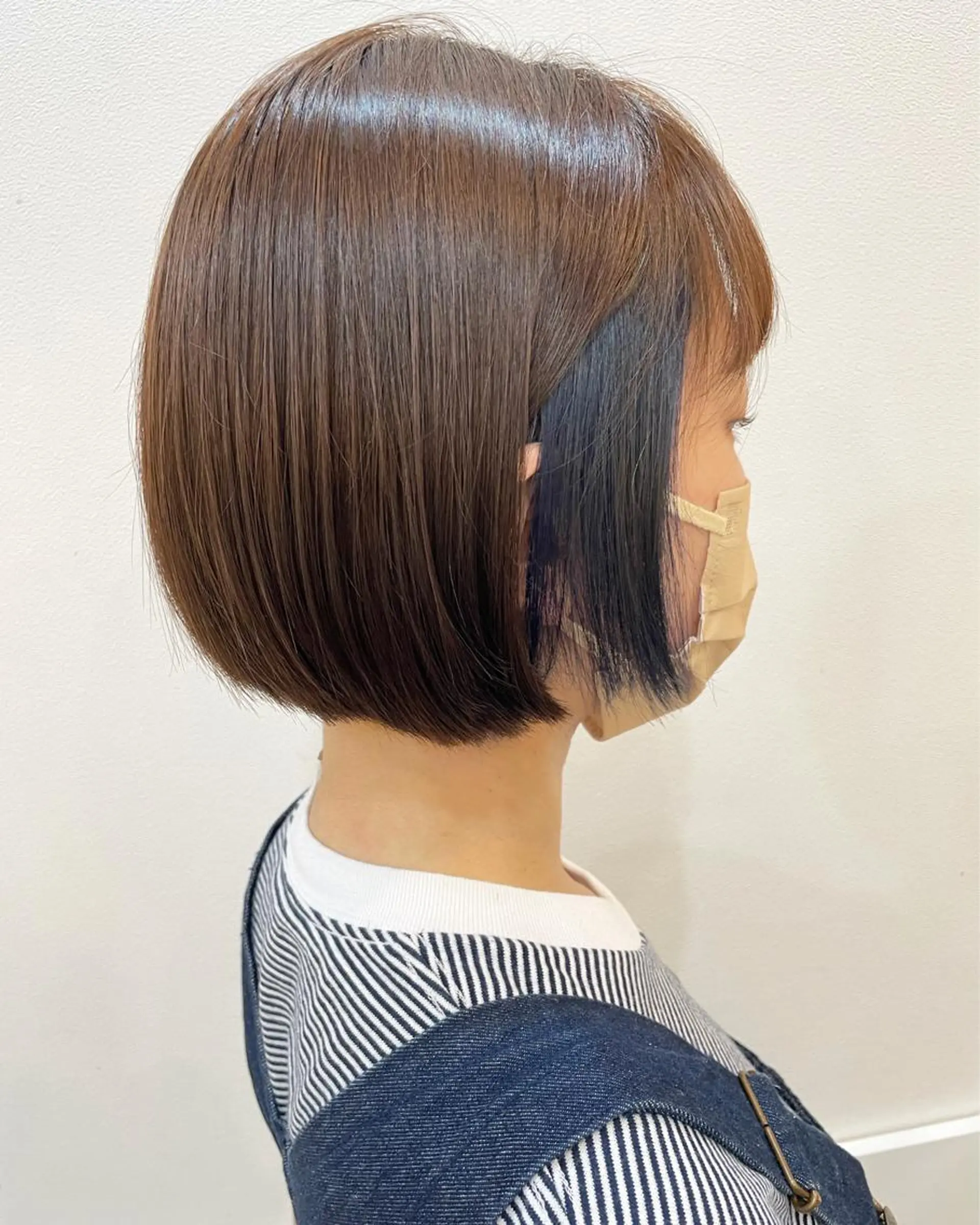 ショート カラー カット ヘアカラー 内田温子大人女性 ハイライト、ボブのヘアスタイル