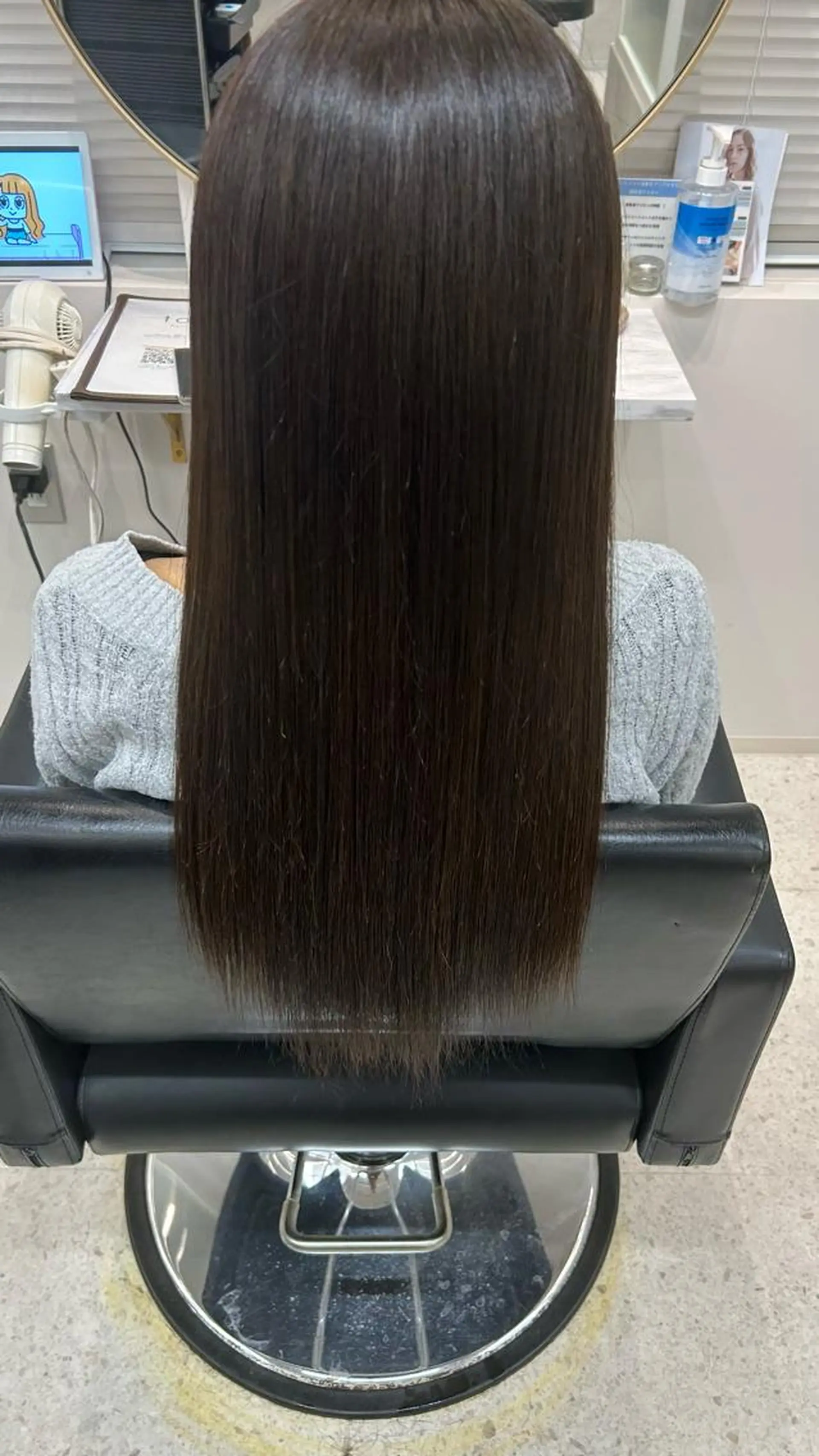 ロング カラー カット 縮毛矯正 韓国風カット大人気☆ 鈴木星奈のヘアスタイル