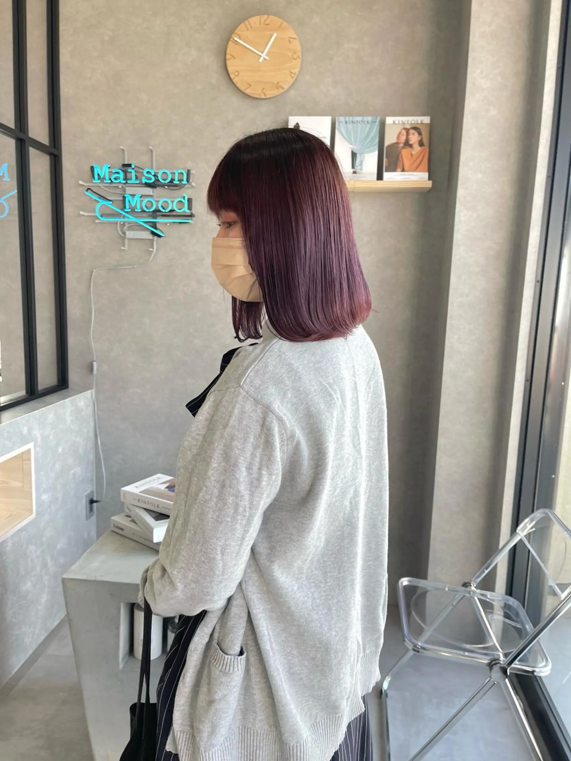 セミロング カラー カット ヘアカラー トリートメント mood tatemachiのヘアスタイル