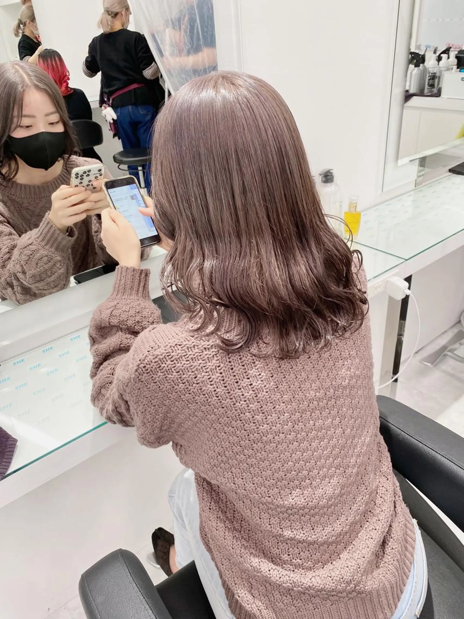 セミロング カラー ☁️グレージュカラー TAKUYA☁️のヘアスタイル