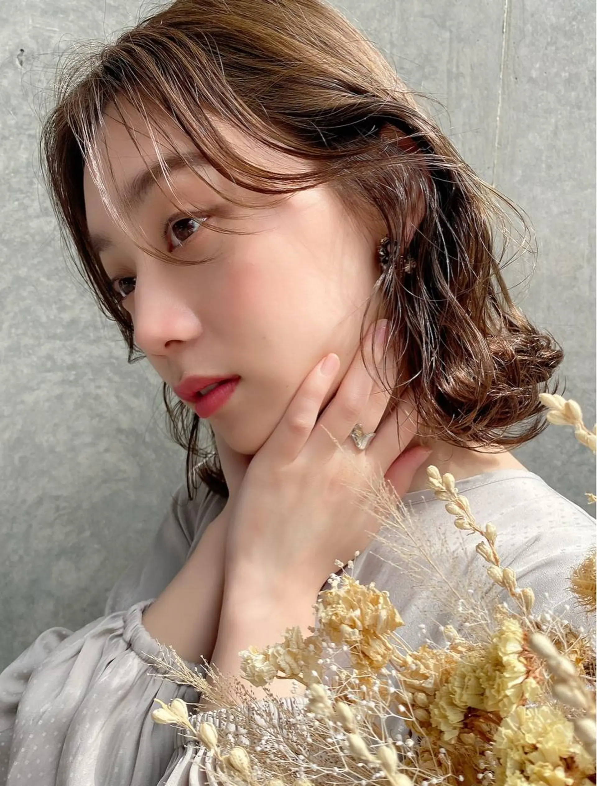 ミディアム カラー パーマ marju銀座 マージュギンザのヘアスタイル