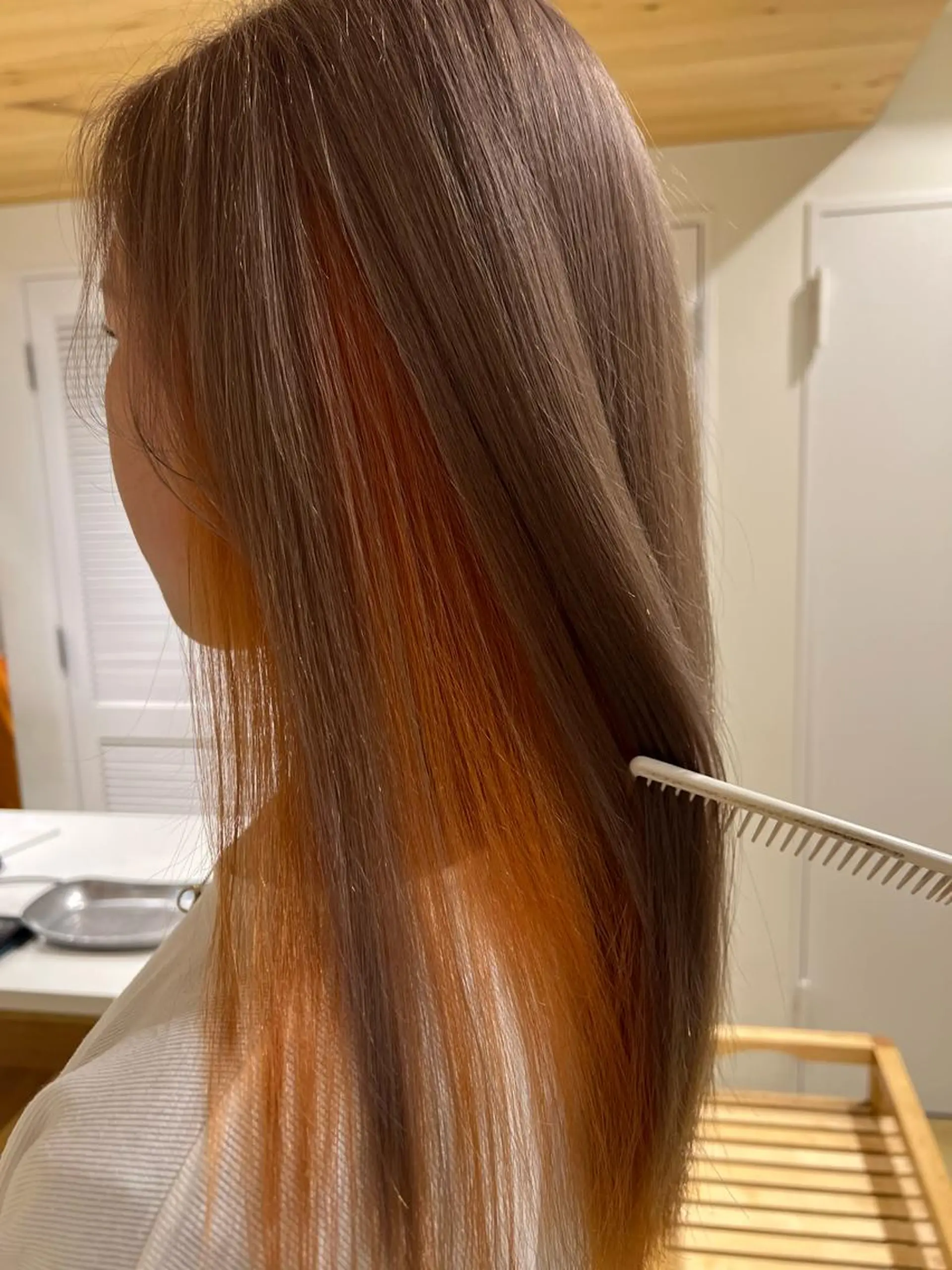 ロング ヘアカラー トリートメント 渋谷ハイトーン/ デザインカラー阿部のヘアスタイル