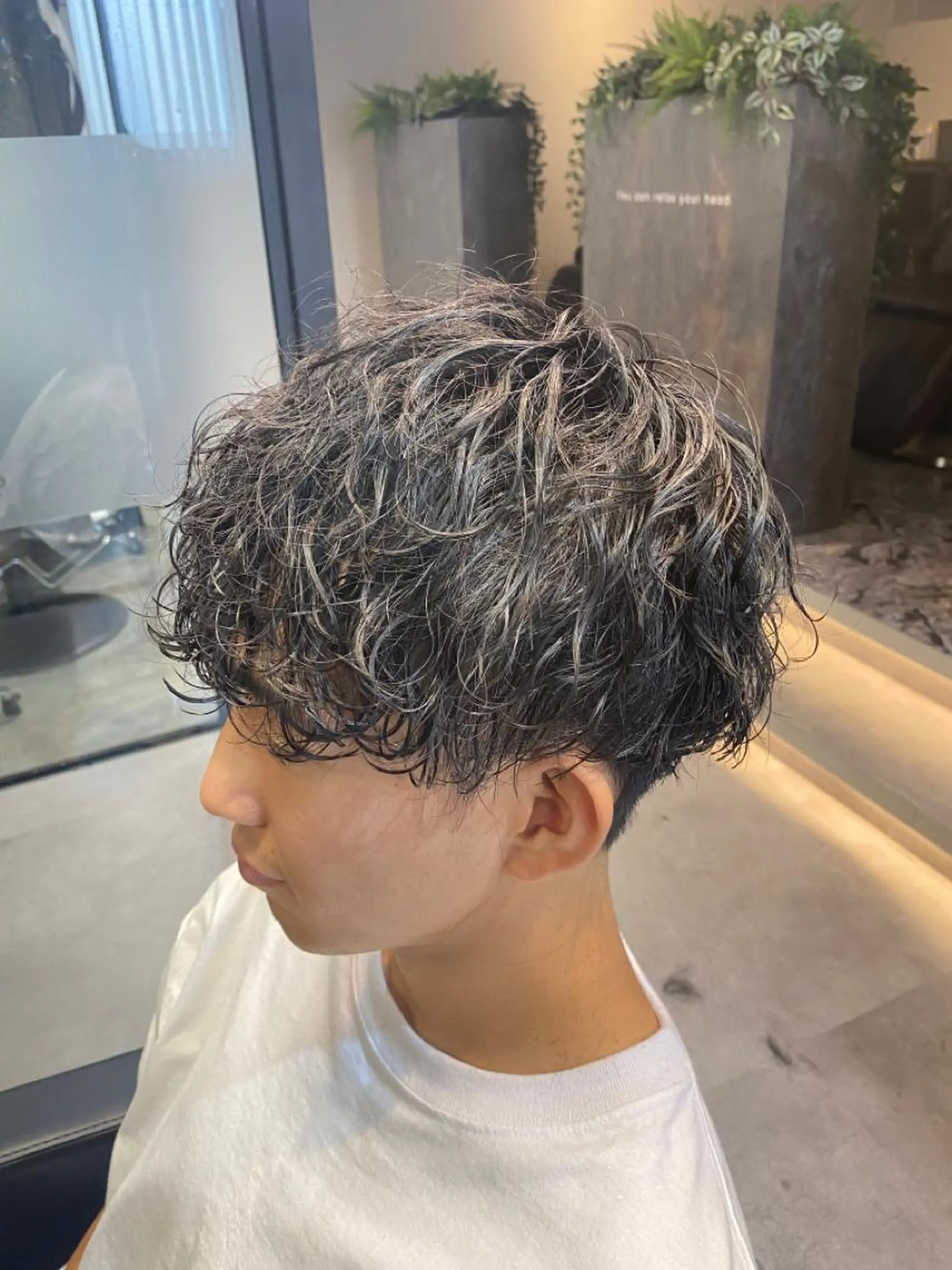 ショート パーマ メンズ カット パーマ 🟡【美髪専門店】 ✨褒め髪/艶髪🟡のヘアスタイル