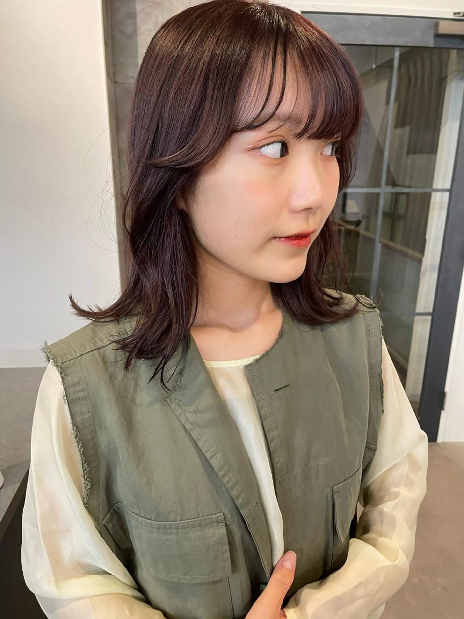 セミロング カラー 原 菜帆のヘアスタイル