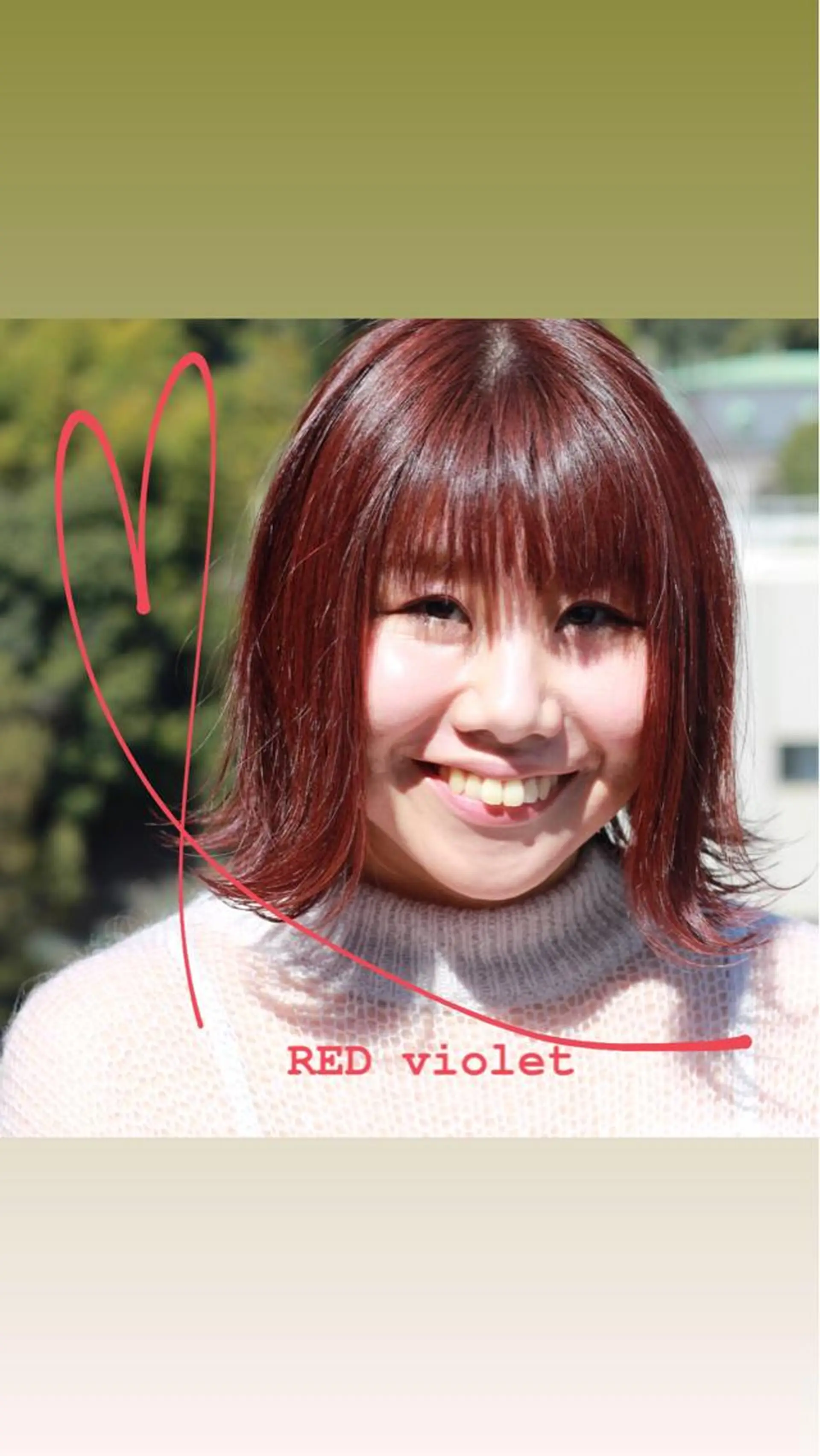 ミディアム カラー レッドカラー バイオレットカラー ヘアカラー Viage （ビアージュ）のヘアスタイル