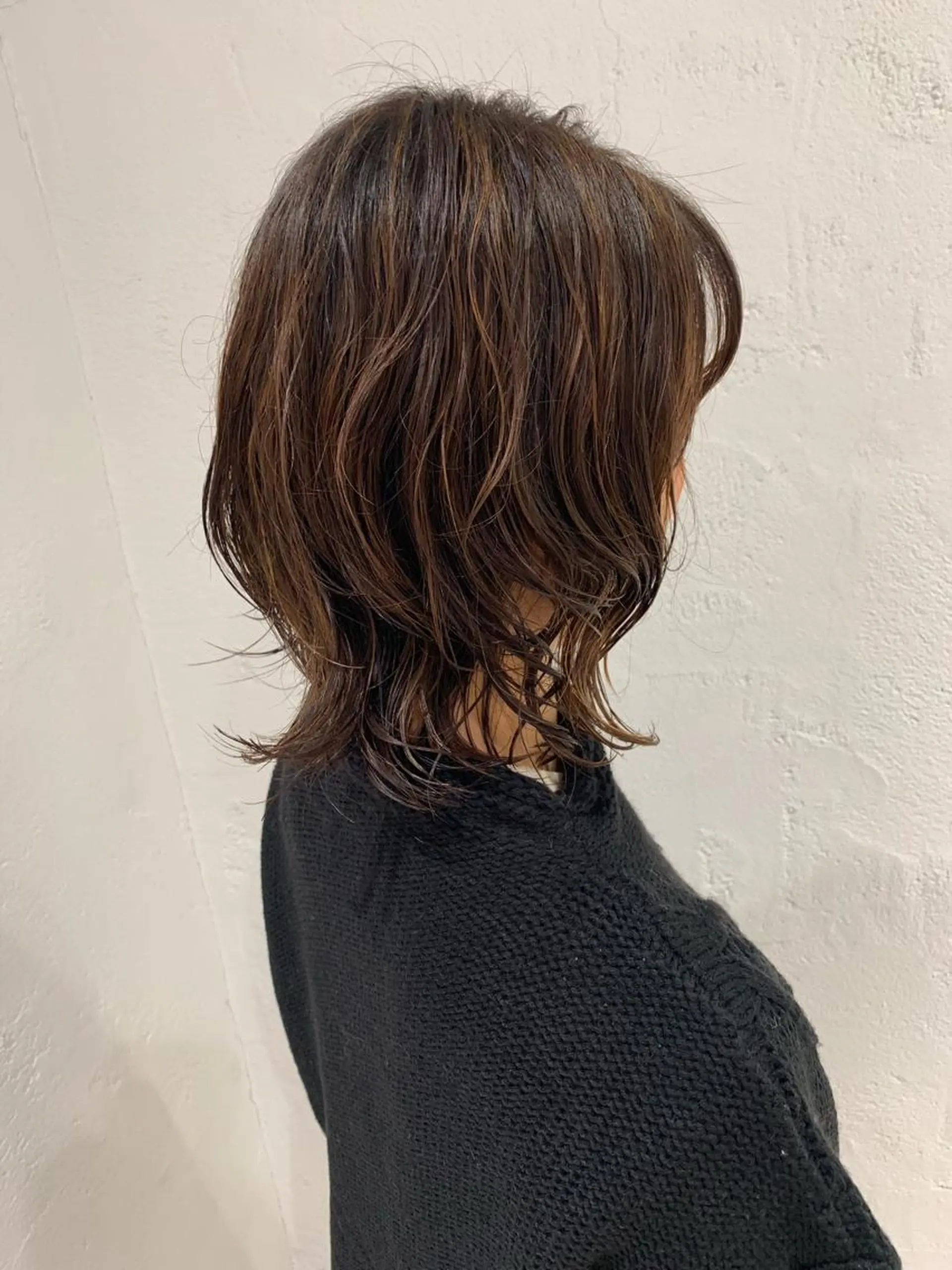 ミディアム パーマ ミディアムパーマ 外ハネヘア 🫧透明感カラー/ ボブ/小笠原🪽のヘアスタイル