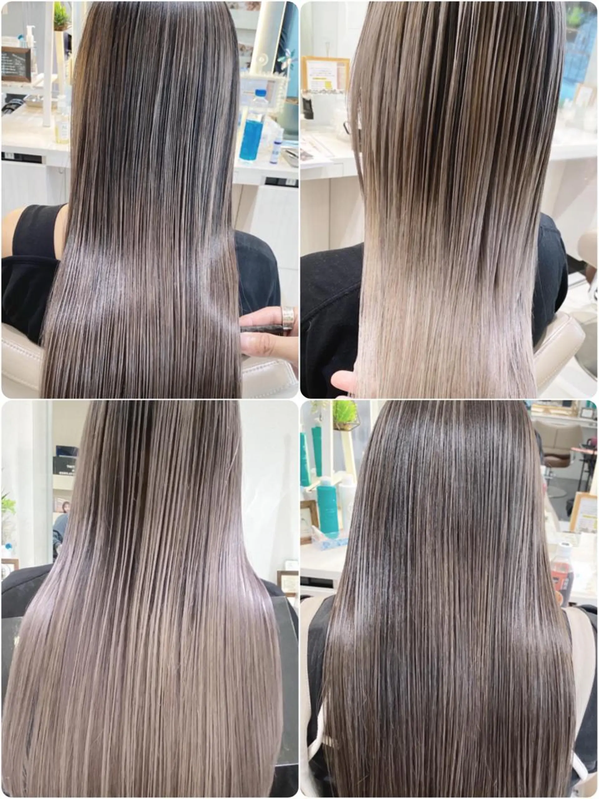 セミロング カラー バレイヤージュ 髪質改善 レイヤーカット カット ヘアカラー トリートメント 山崎俊輔/髪質改善 /バレイヤージュのヘアスタイル