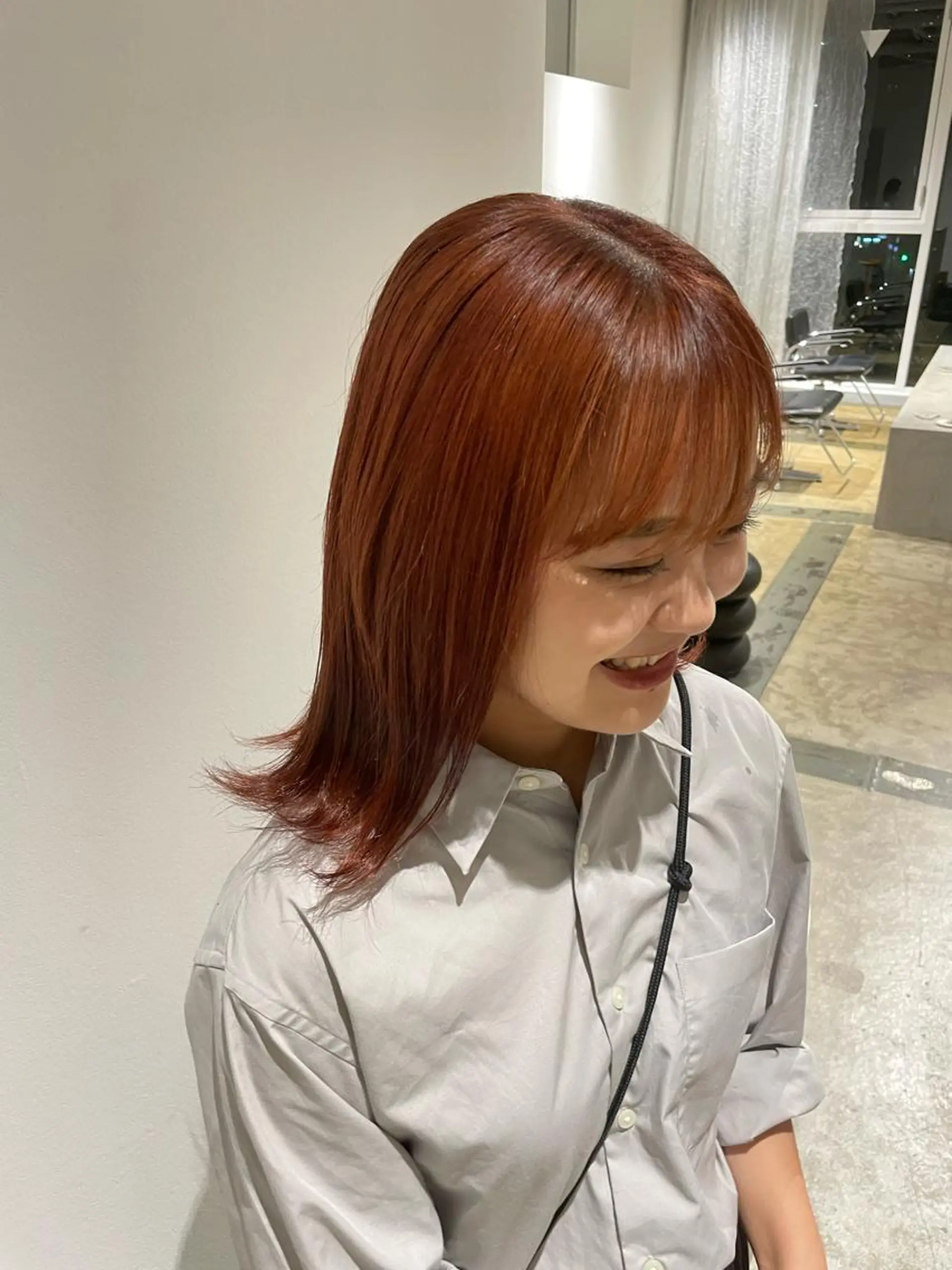 ミディアム カラー オレンジ ヘアカラー SITEN所属・大阪/肥後橋/淀屋橋 ワタナベサキ🪿🤍のヘアスタイル