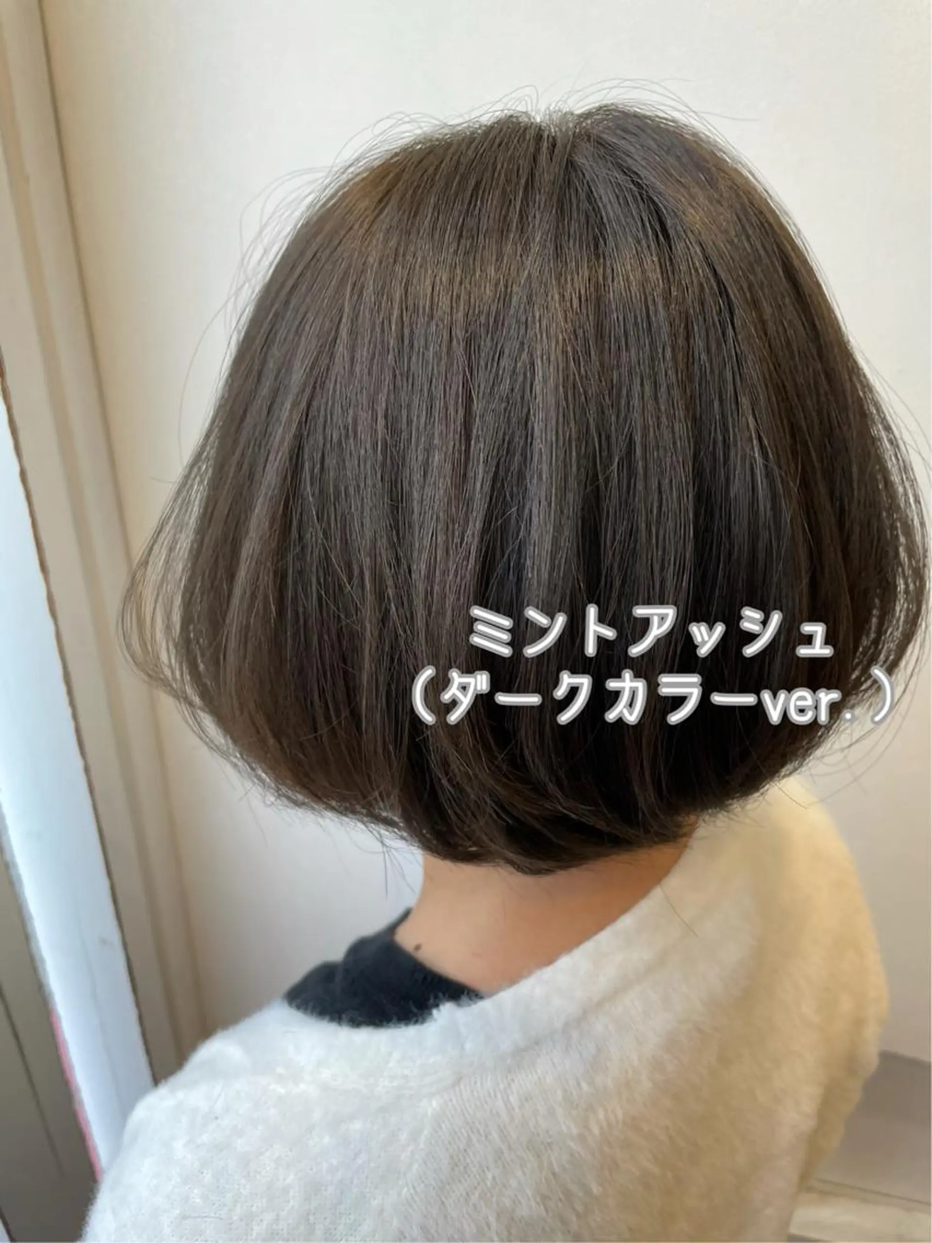 ショート カラー アッシュ ミント パーソナルカラー診断 できます　木曽　主博のヘアスタイル