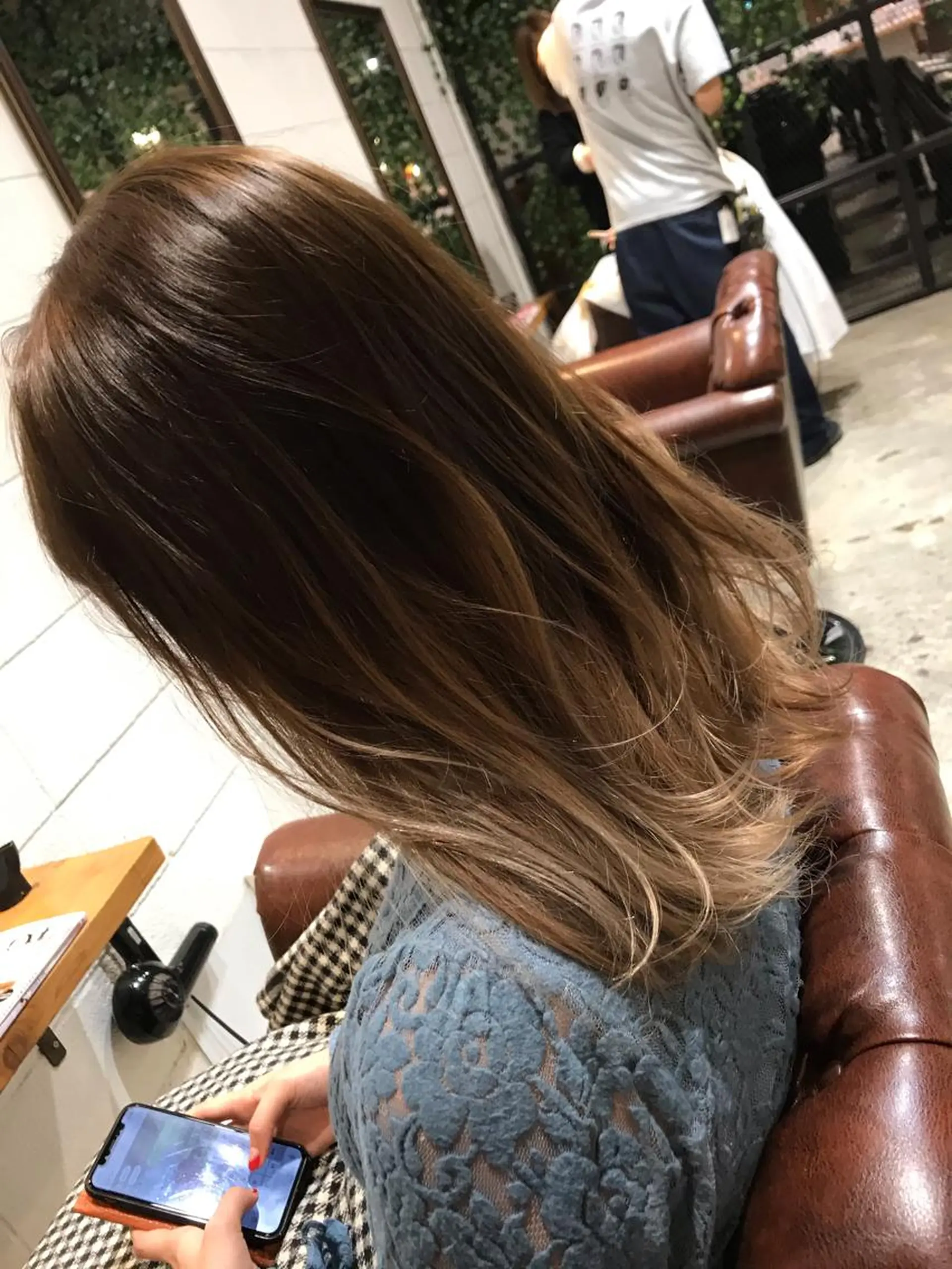 ミディアム カラー パーマ ヘアアレンジ メンズ キッズ ベージュカラー グラデーションカラー Forest. -髪質改善-のヘアスタイル