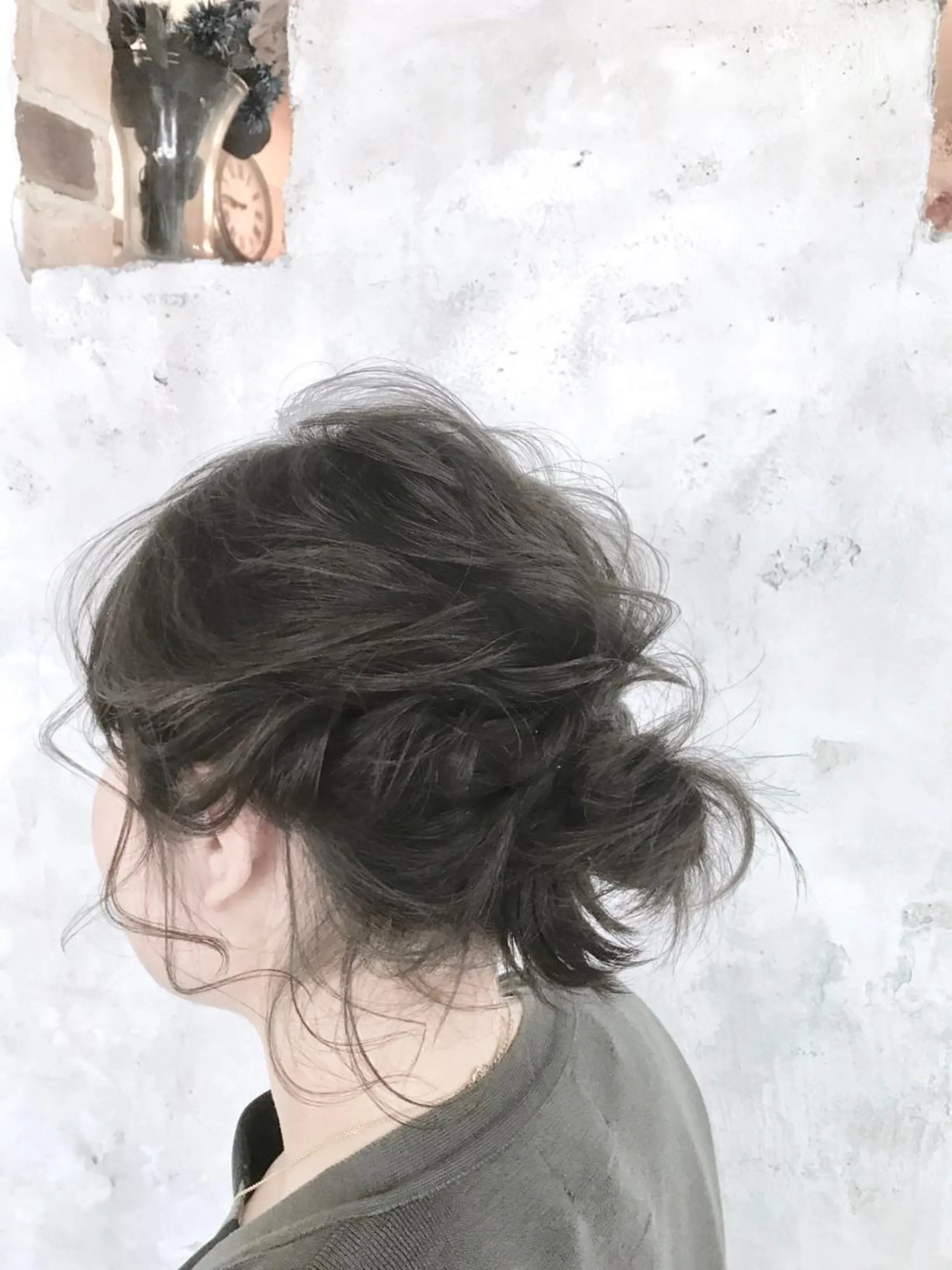 ショート お団子ヘア ヘアセット 新井 広樹のヘアスタイル