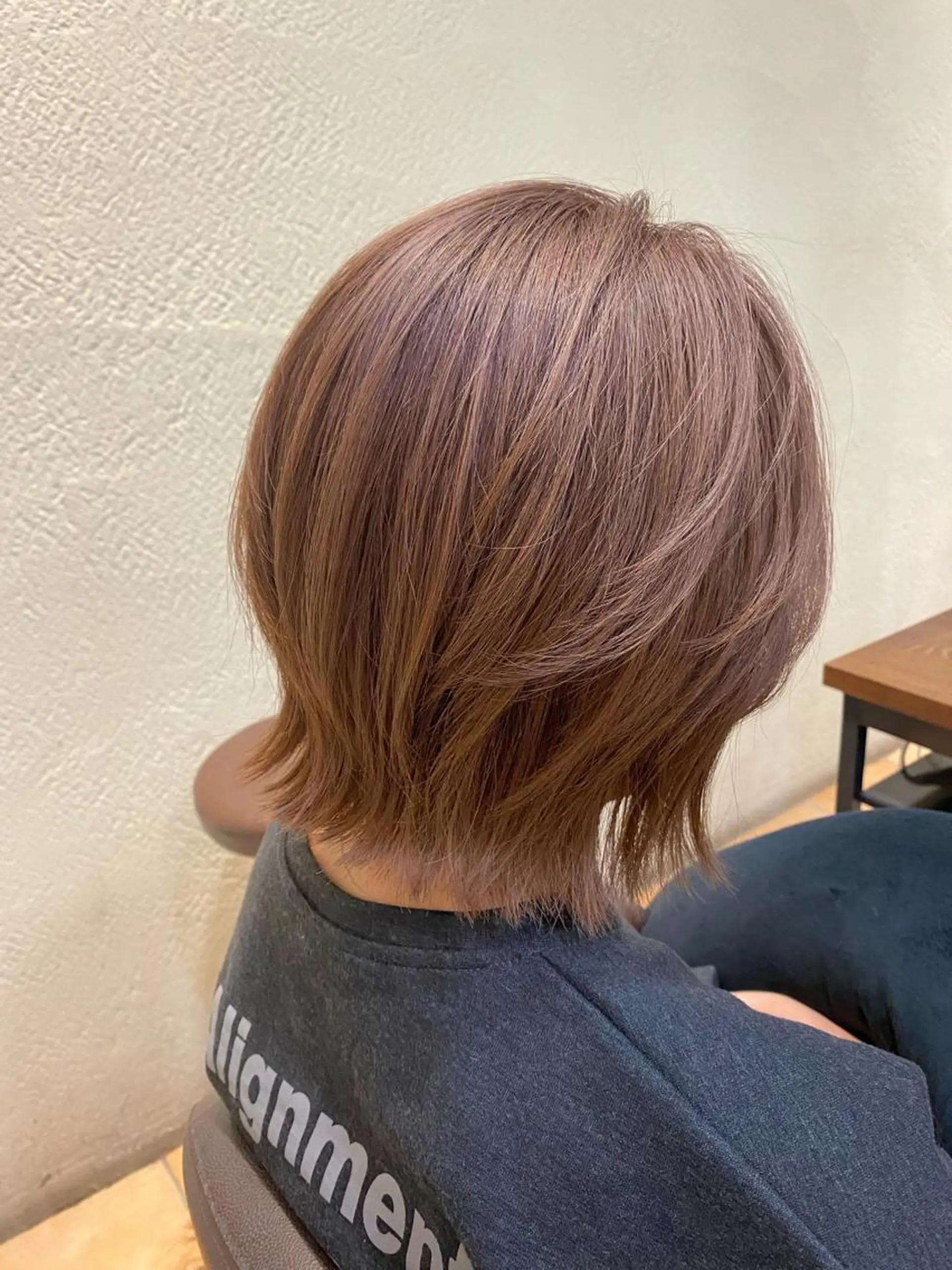 ミディアム カラー ショートカット パーマ石井のヘアスタイル