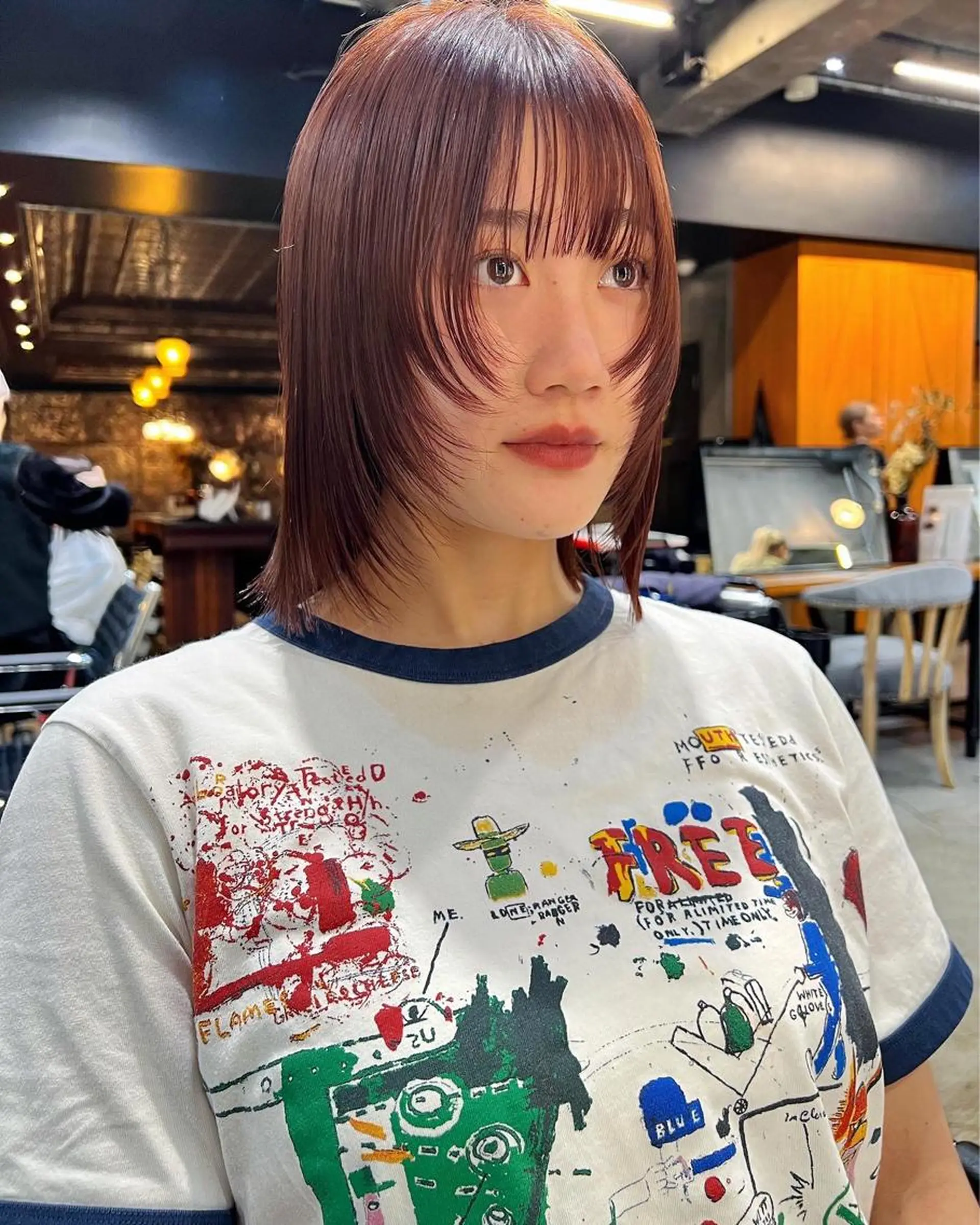 セミロング カラー haco＋所属・圧倒的デザイン力 店長🎨RENAのヘアスタイル