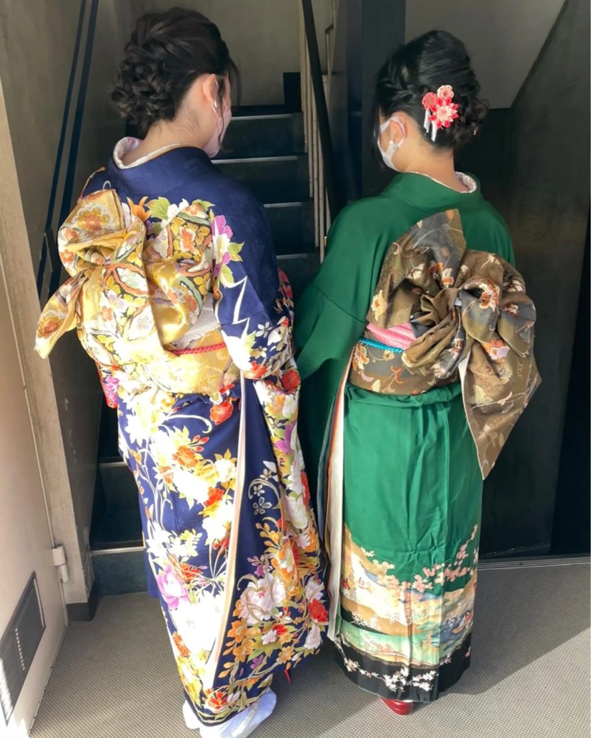 セミロング ヘアアレンジ 着付け 【ピンク/韓国ヘア/ ヘアセット】亜海のヘアスタイル