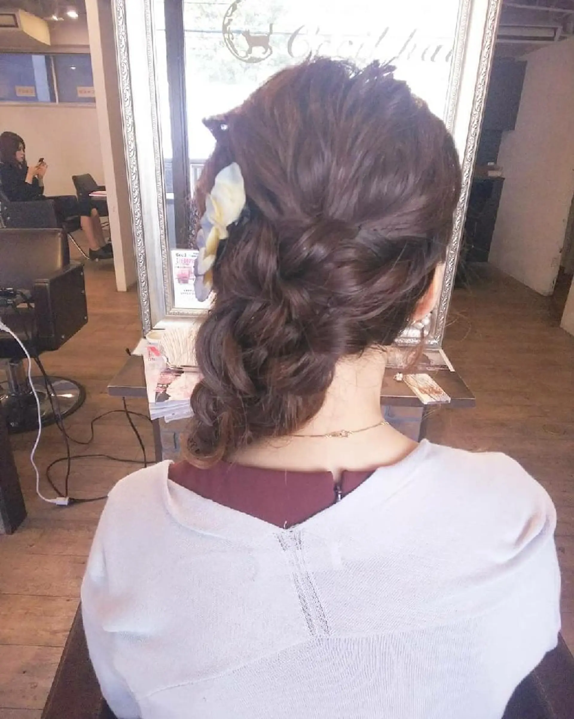 ロング ヘアアレンジ JIL BLAN 京都所属・RU RIのヘアスタイル