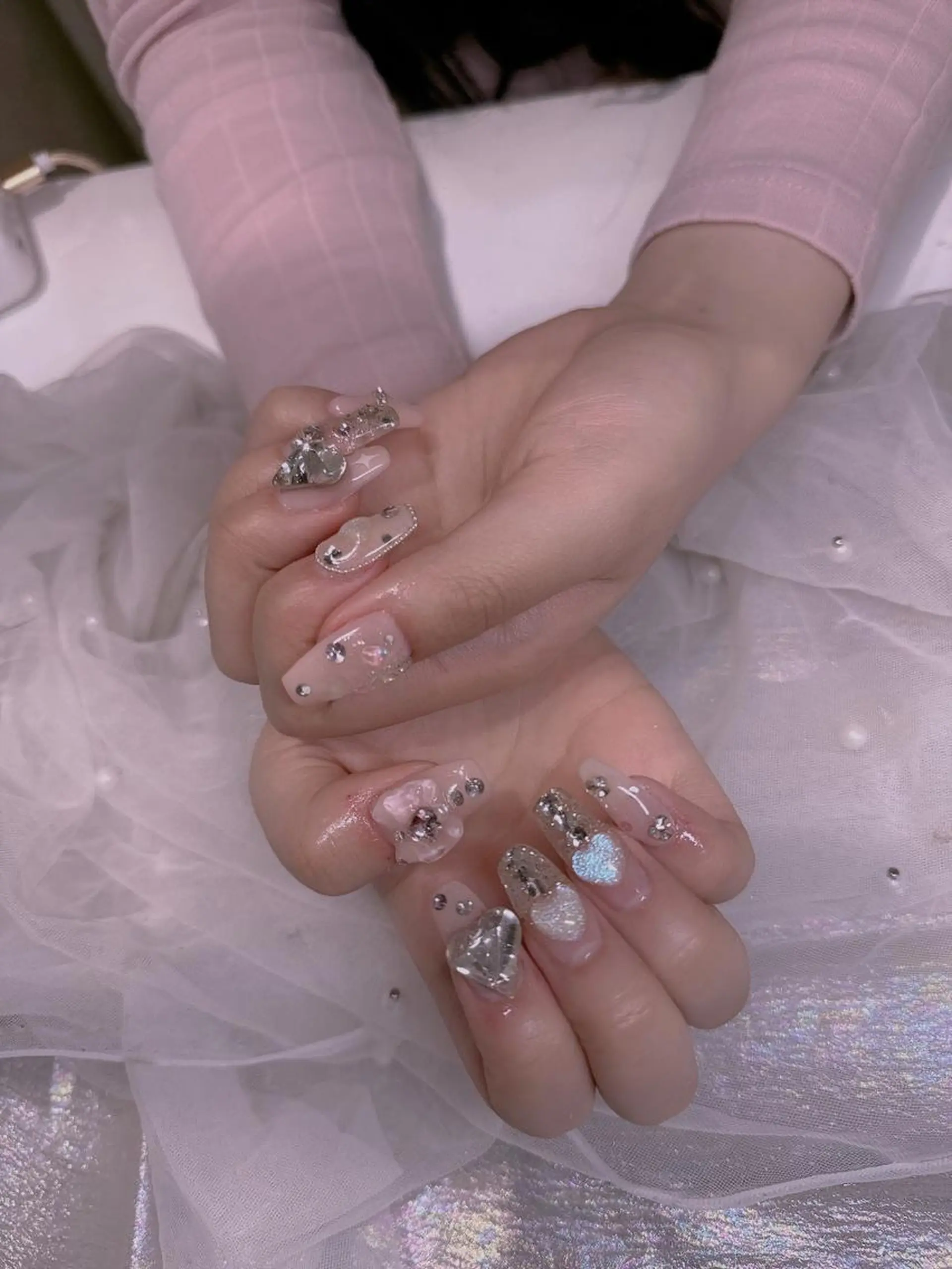 ネイル リボン 美爪パラジェル導入店 Sunnilyのネイルデザイン