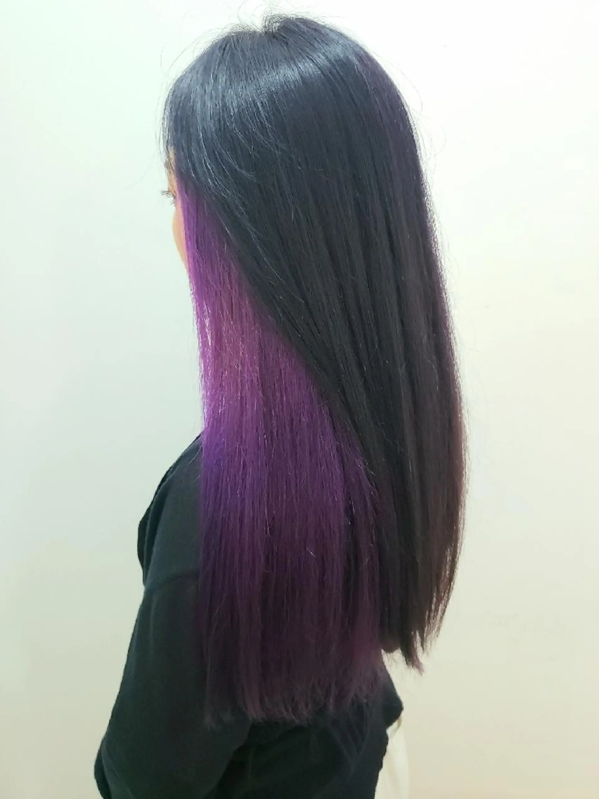 ロング カラー ヘアアレンジ インナーカラー ネイビーカラー パープルカラー 成瀬 弘光のヘアスタイル