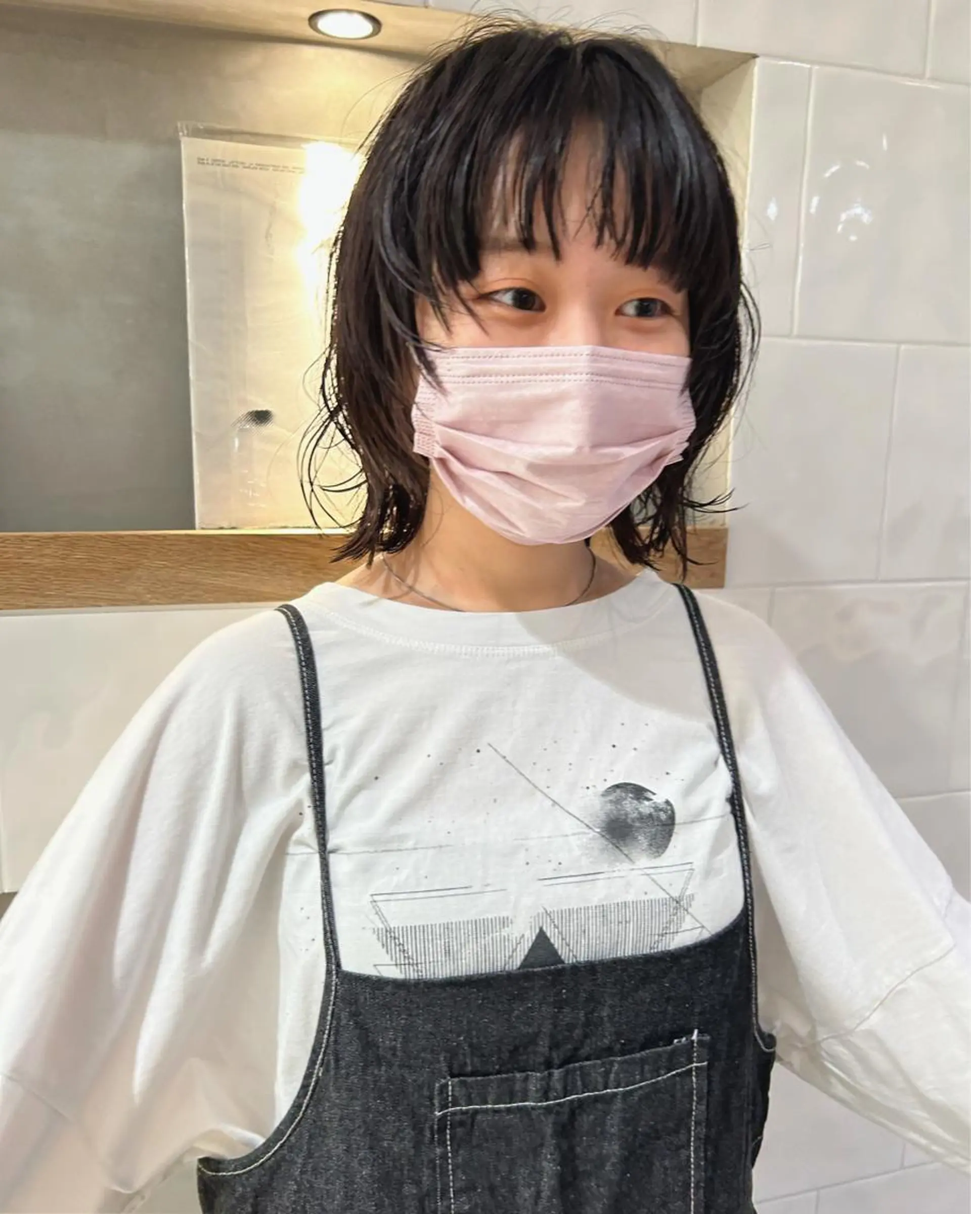 ショート パーマ ウルフカット カット パーマ トリートメント Loom.所属・村上雅人 ナチュラルモードのヘアスタイル