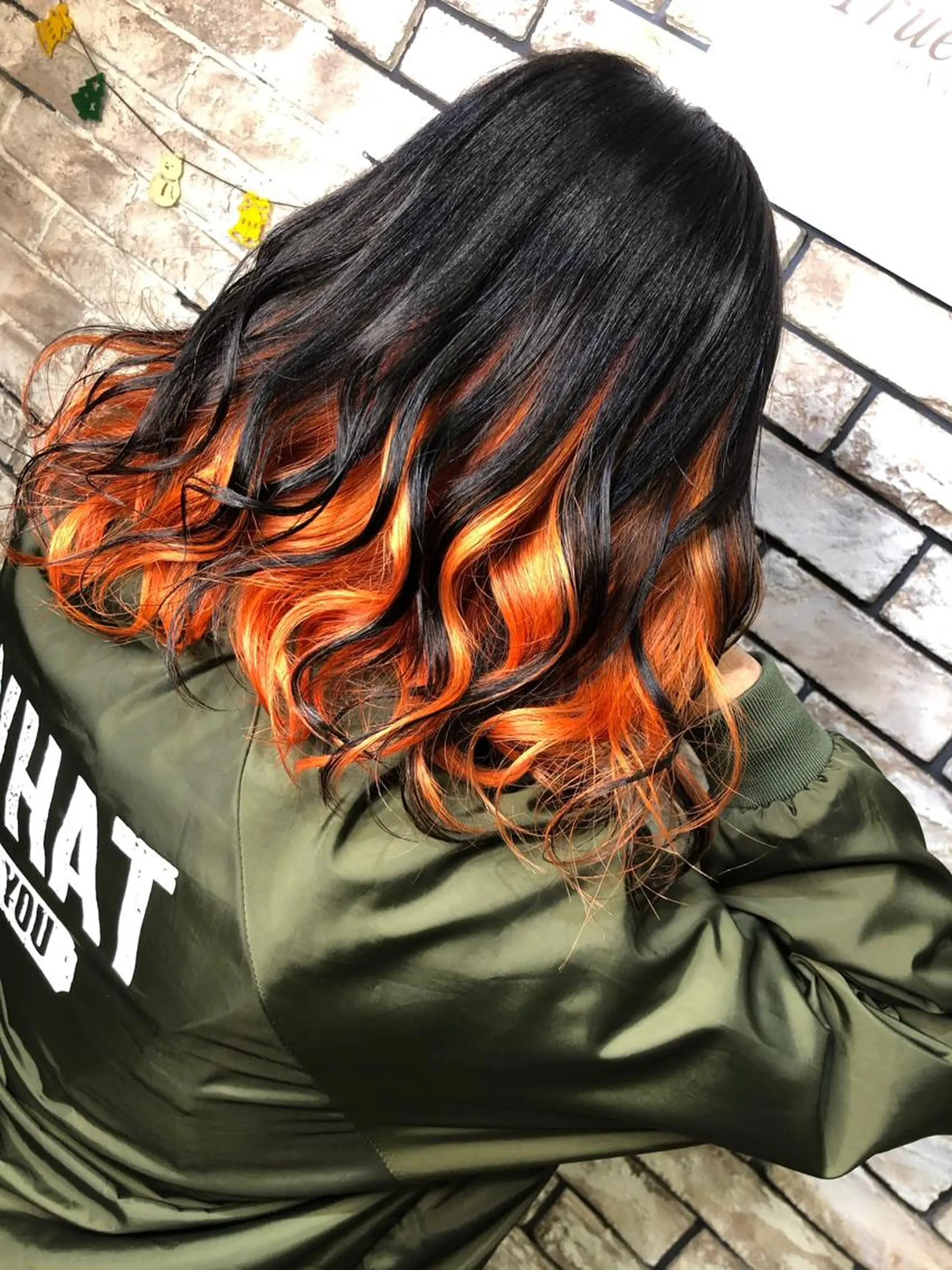 セミロング カラー ヘアカラー ハイトーン/韓国風 🤍Nacchi🐈のマツエク・マツパデザイン