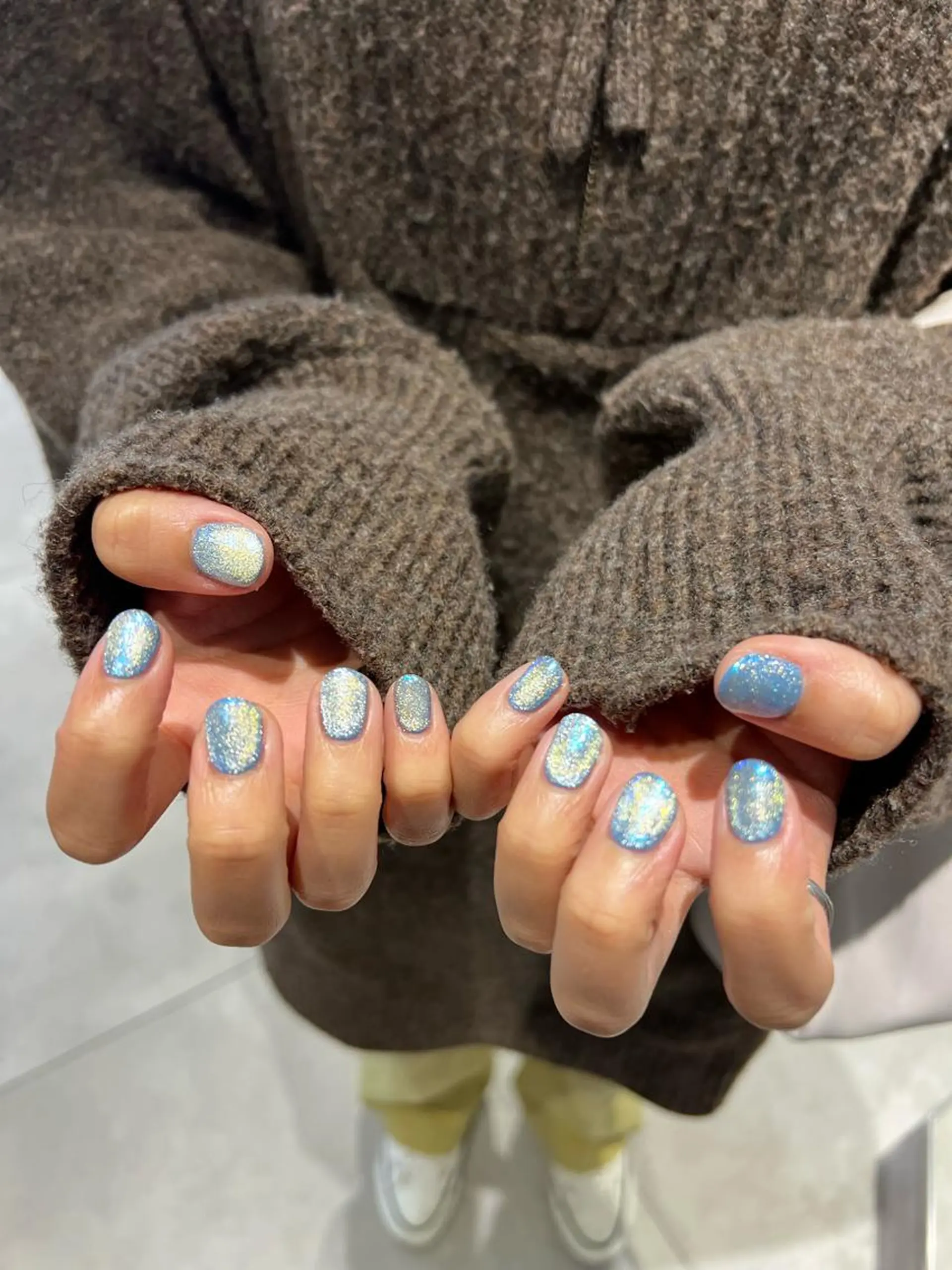 ネイル オーロラネイル マグネットネイル 【韓国ヘア・ネイル】 HINATA🍒のネイルデザイン