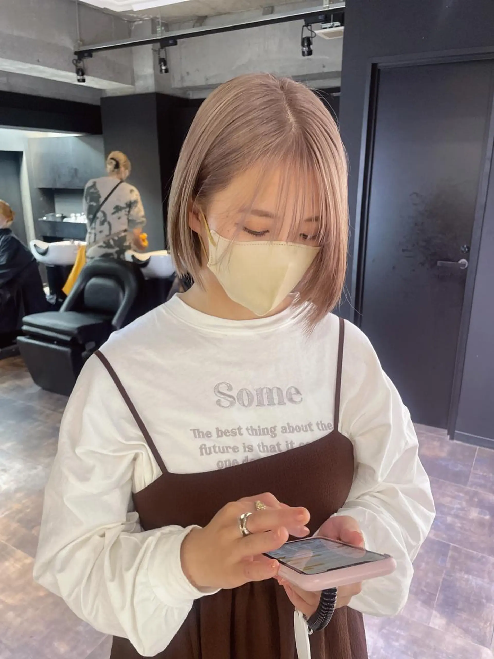 ミディアム カラー ブリーチ ヘアカラー トリートメント 心斎橋/ブリーチ minamiのヘアスタイル