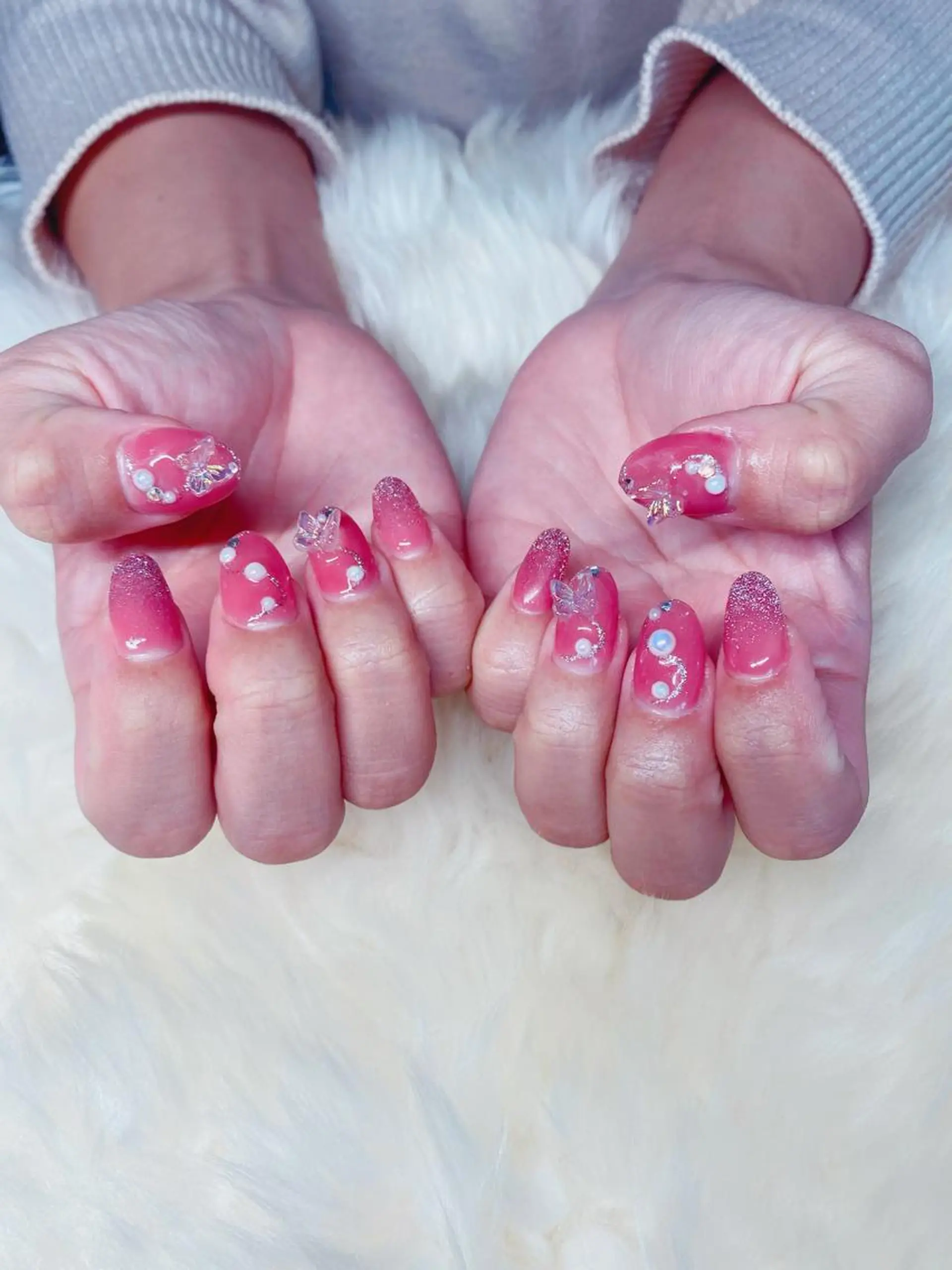 セミロング ハンドネイル ハンドケア 💜MIYA nail川崎店のネイルデザイン