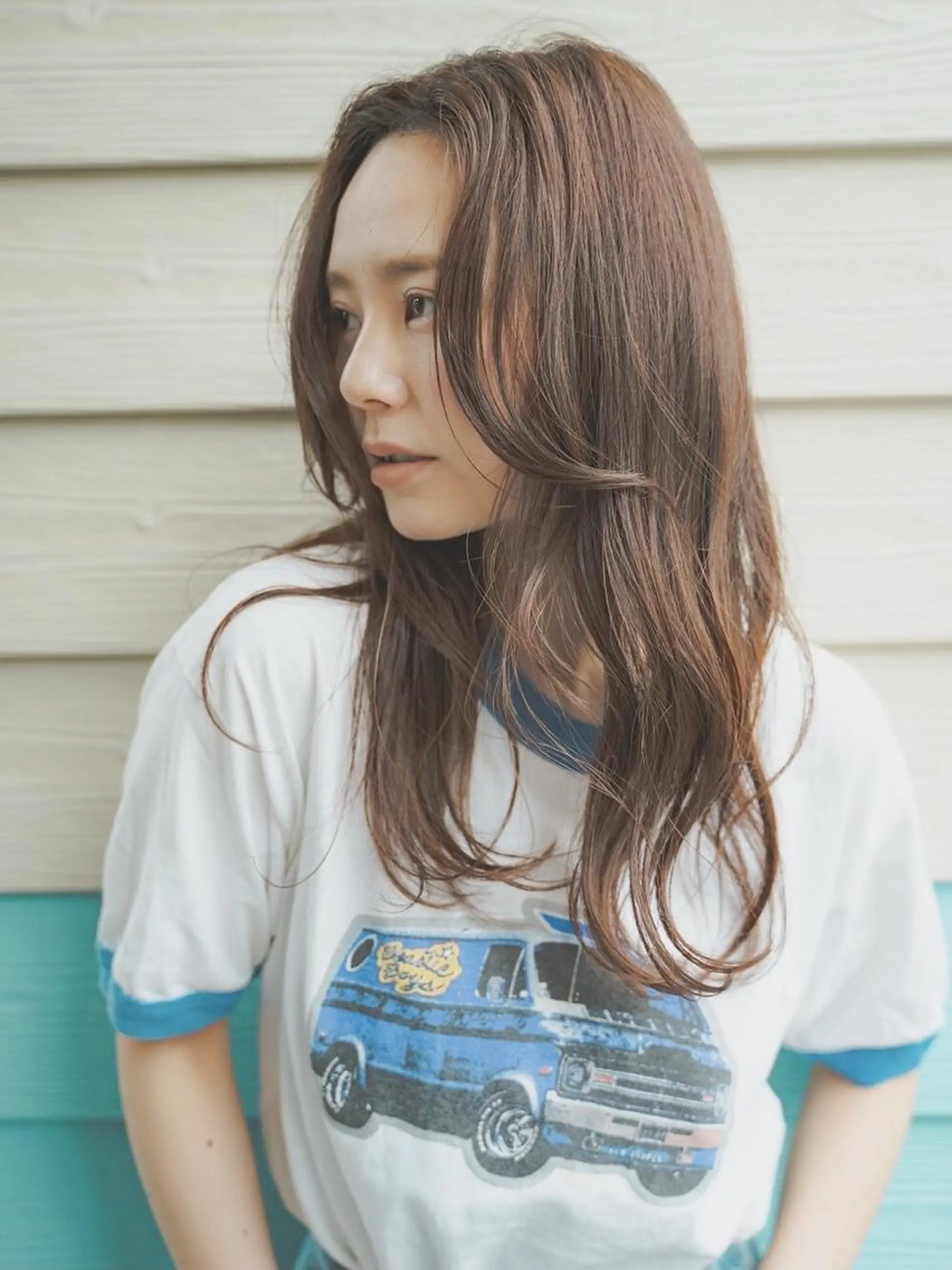 ロング 柳下 涼のヘアスタイル