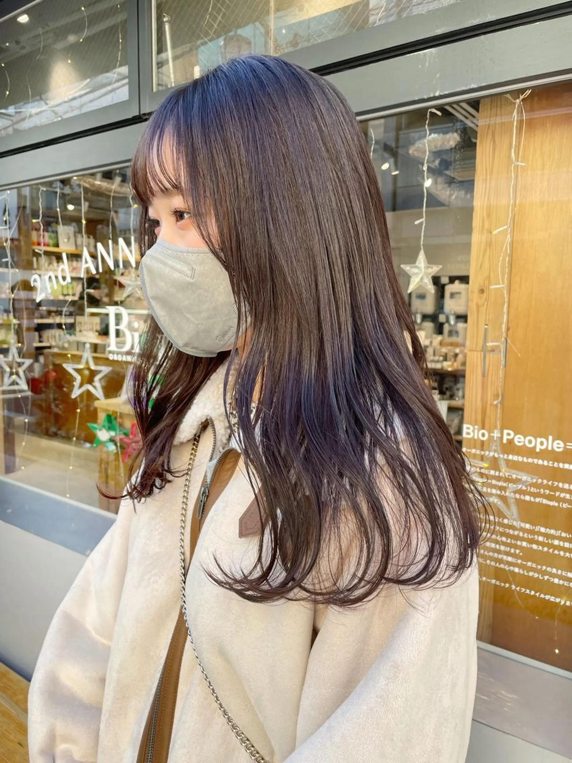 ロング カラー ベージュカラー パープルカラー カット ヘアカラー トリートメント HIROKI ” stylistのヘアスタイル