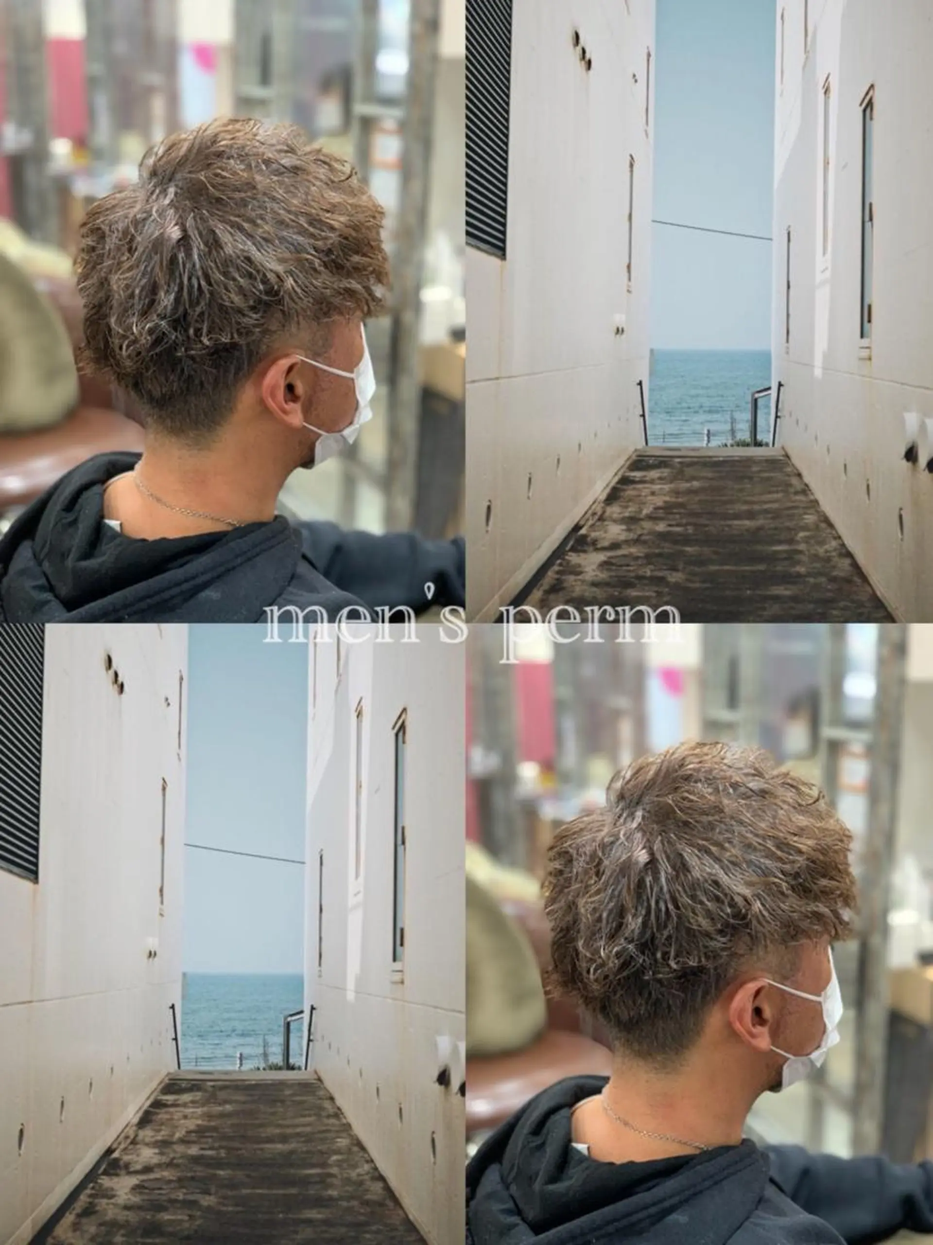 パーマ メンズ カット パーマ ヲタク美容師 店長　上原のヘアスタイル