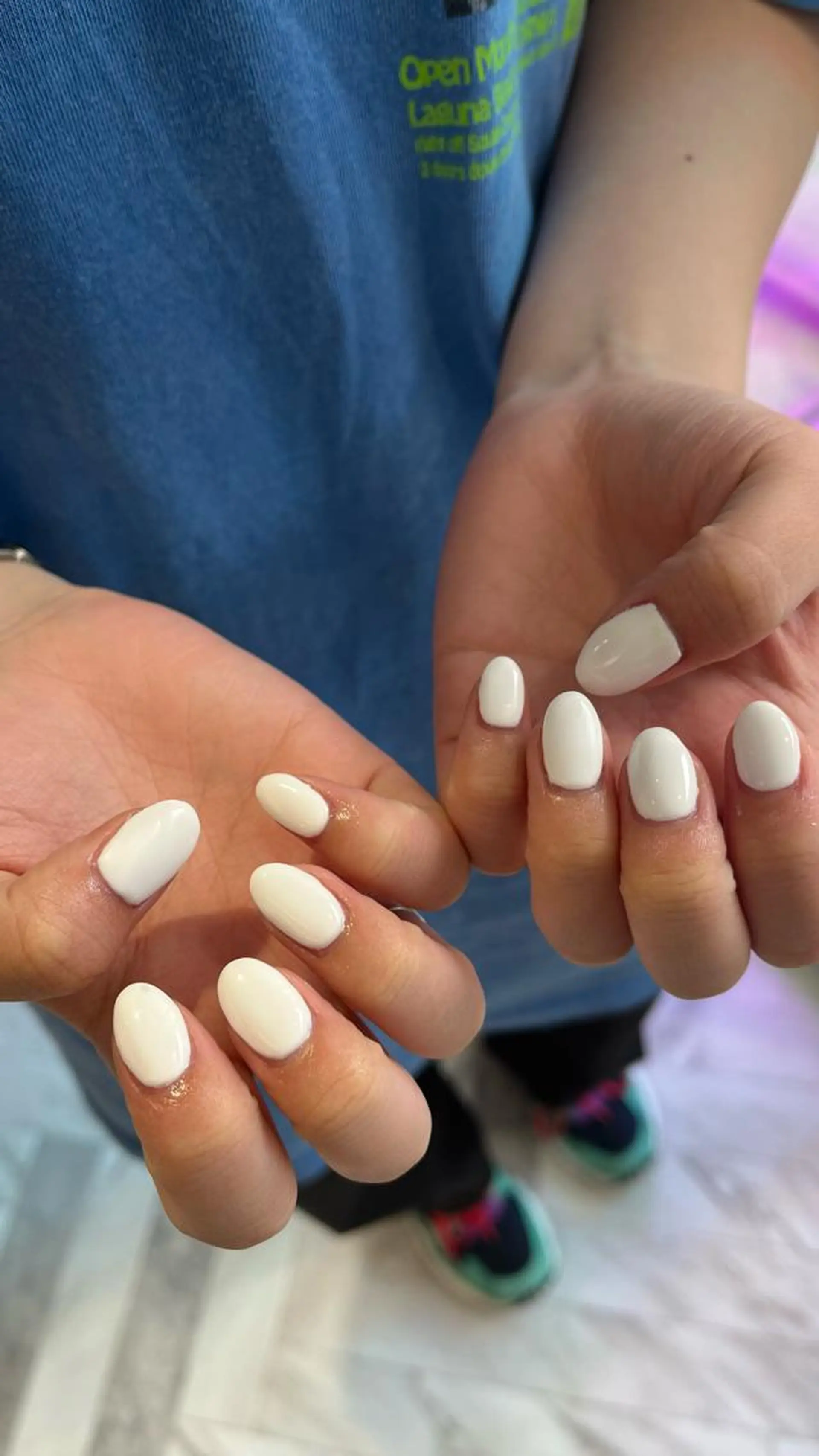 ネイル ワンカラーネイル ホワイト mai🤍縮毛酸性ス トレート/アイリストのヘアスタイル