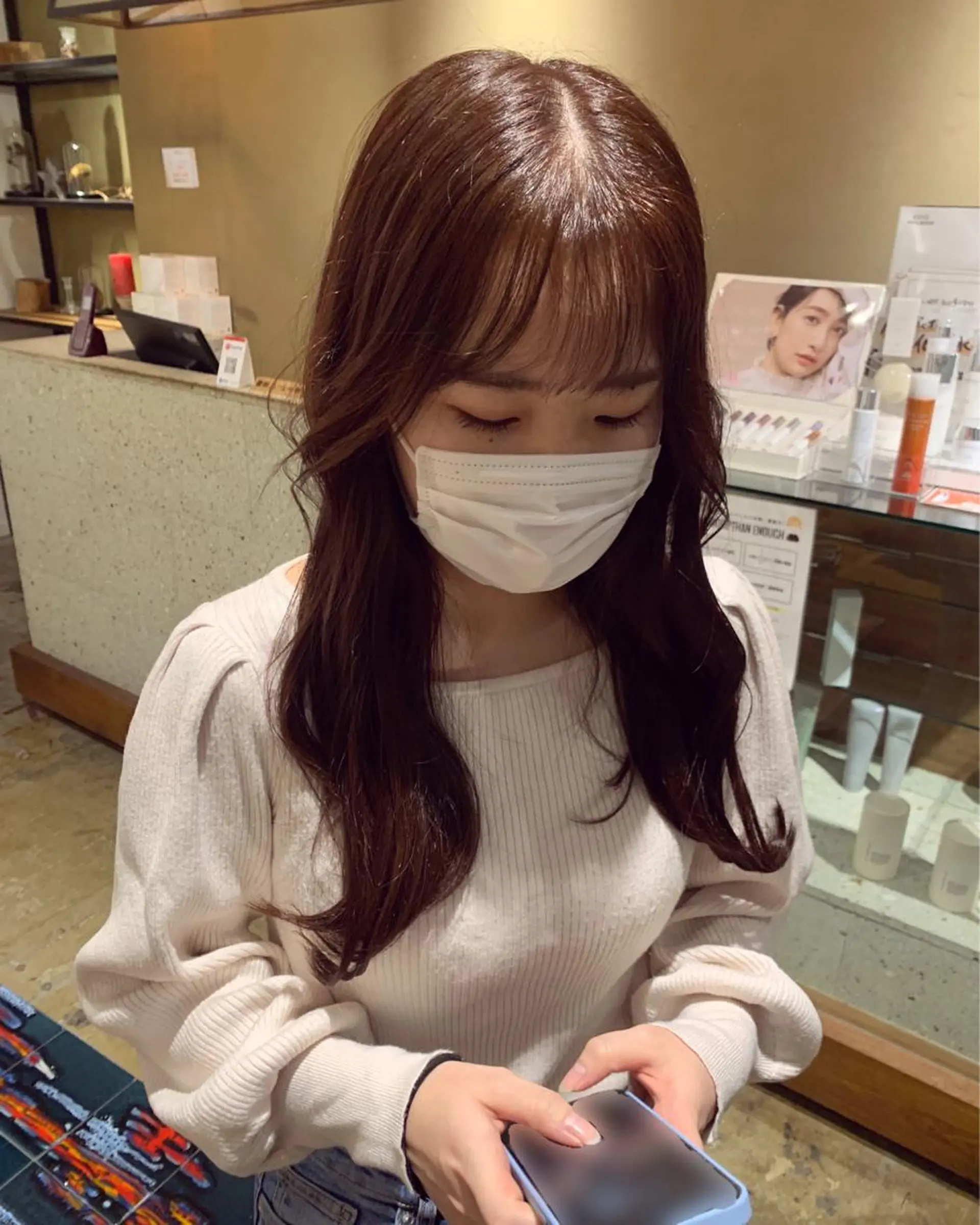 カラー ピンクカラー RIO .のヘアスタイル