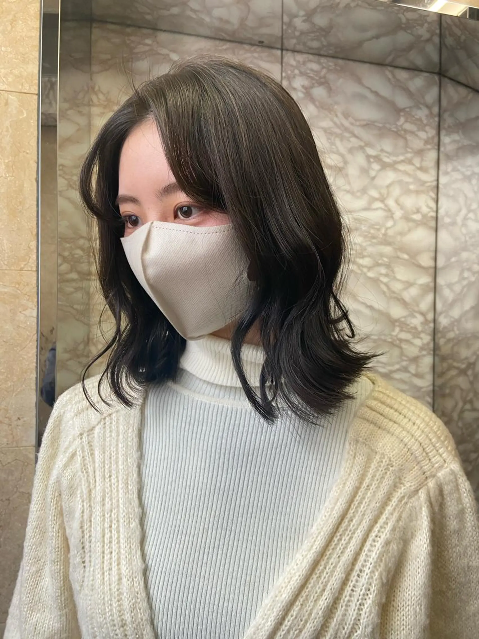 セミロング ヘアカラー トリートメント ヘアセット 地毛風艶カラー🌿 喜多夏海のヘアスタイル